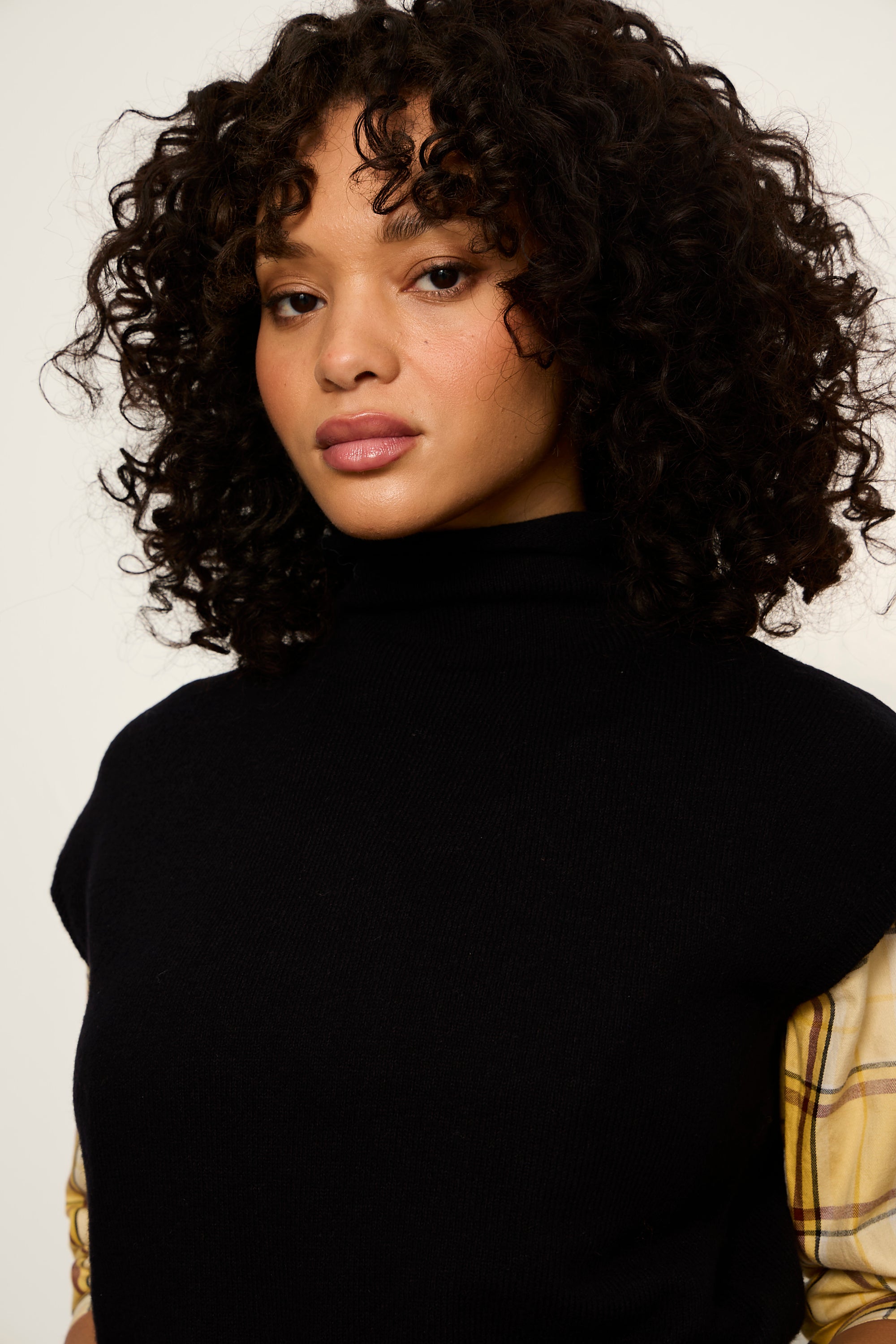 MOCK NECK SWEATER SHELL