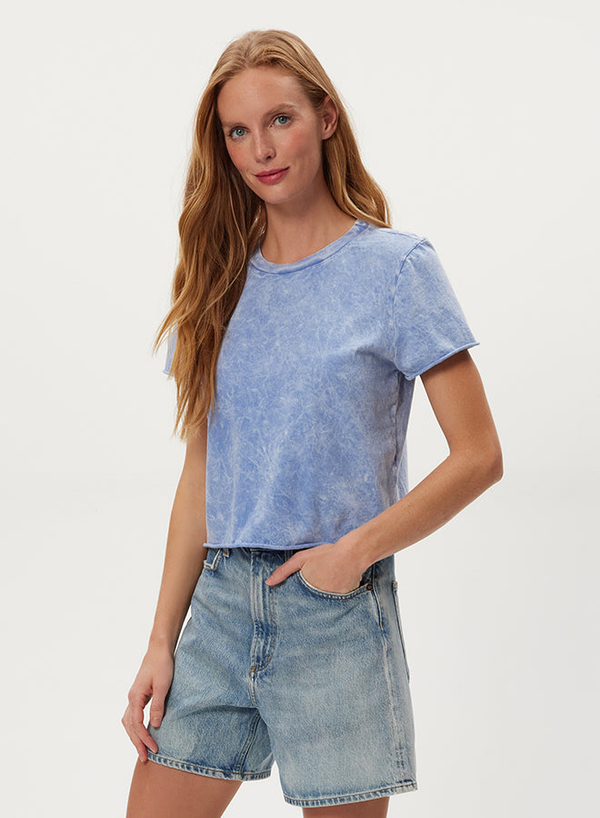 JACKIE RAW EDGE CREW NECK TEE