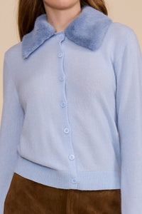 SW5970 ERICA FAUX FUR CARDIGAN