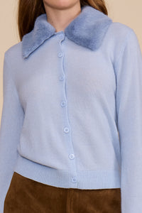 SW5970 ERICA FAUX FUR CARDIGAN