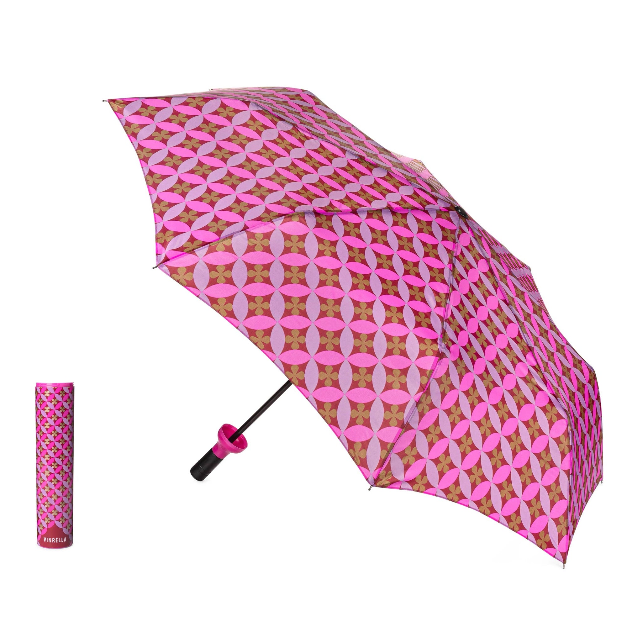 Wine Bottle Umbrella - Clover Floral Bottle
