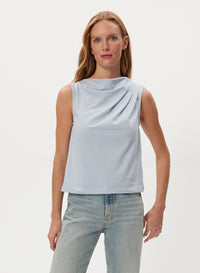 AMIRA ASYM PLEATED TOP