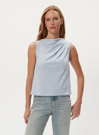 AMIRA ASYM PLEATED TOP