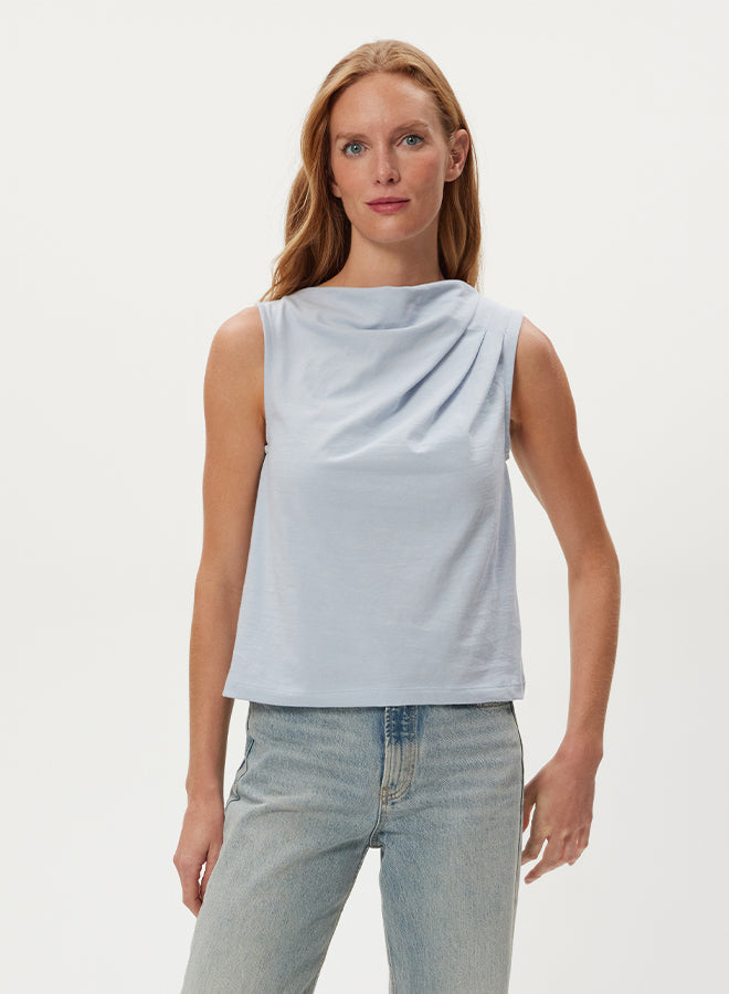AMIRA ASYM PLEATED TOP