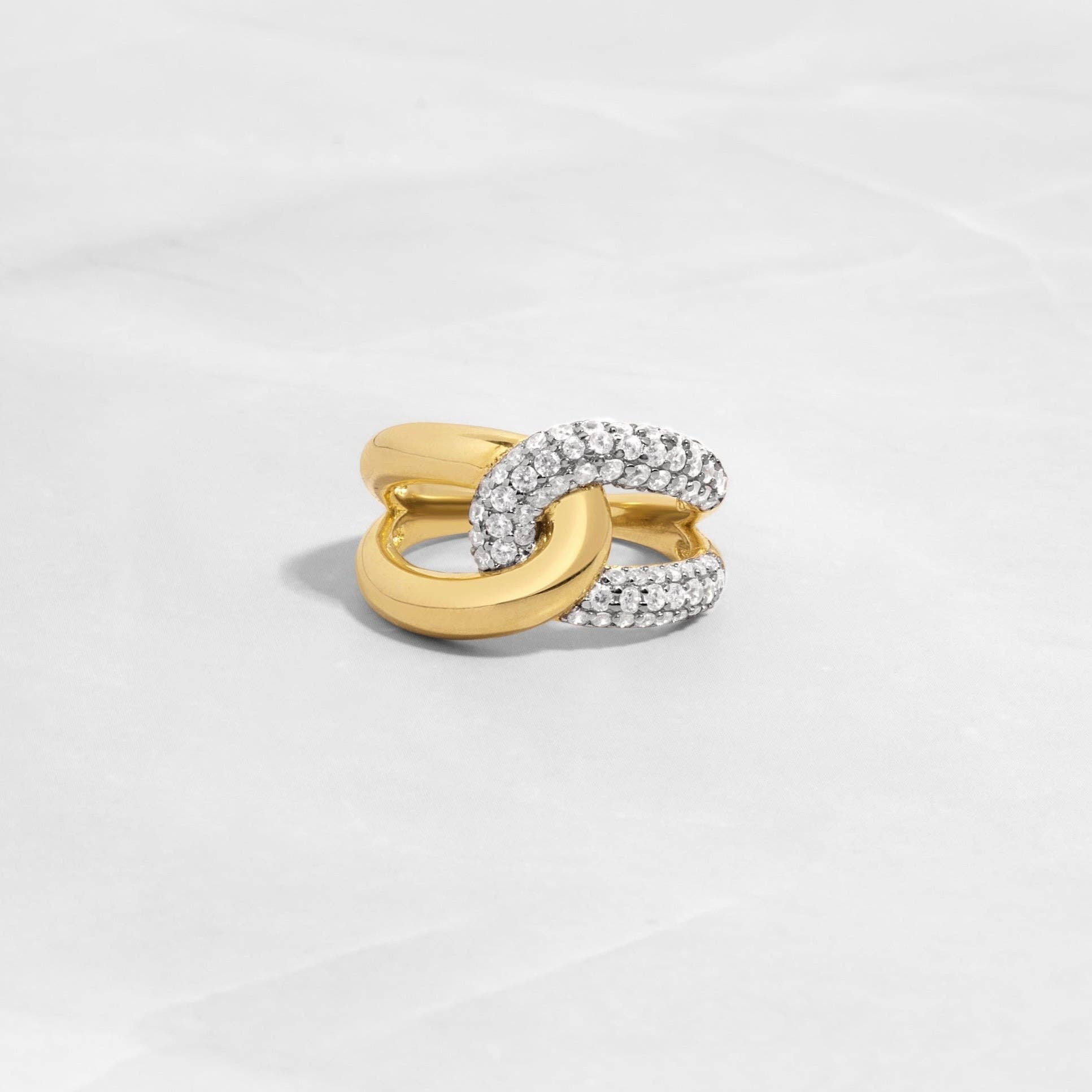 Two-Tone Loop Ring