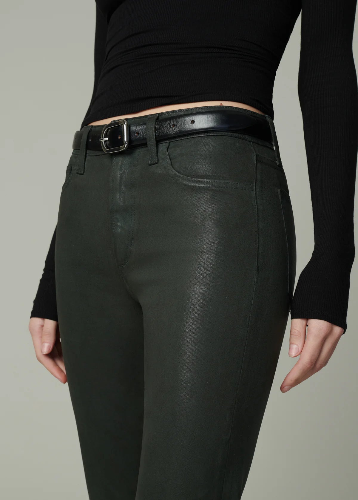 Callie Coated Cropped Bootcut