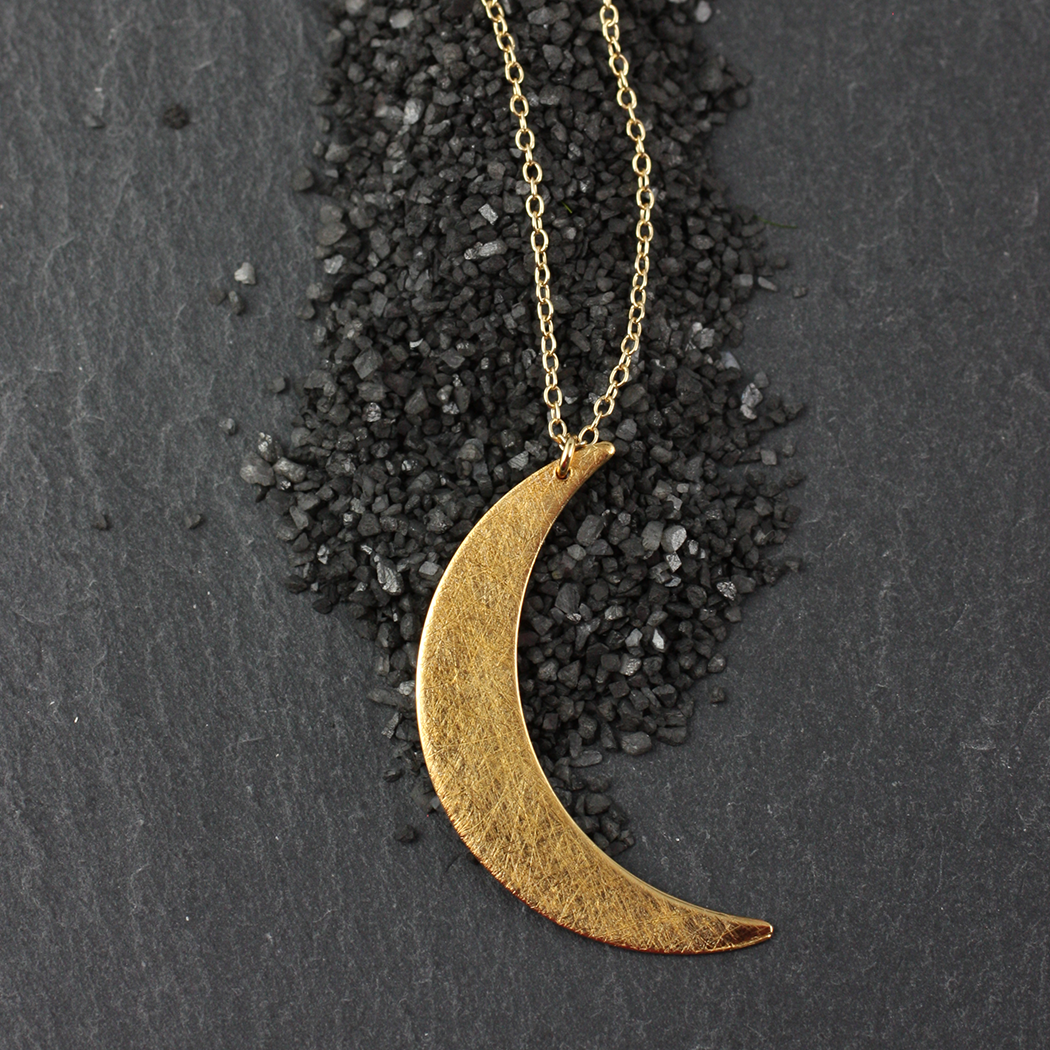 Tiny Crescent Moon Necklace