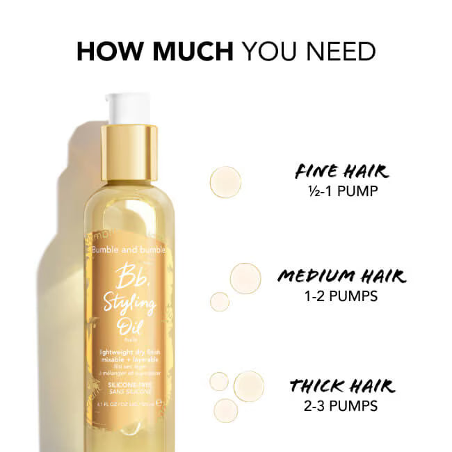 Styling Oil Lightweight Hair Oil with Heat Protectant
