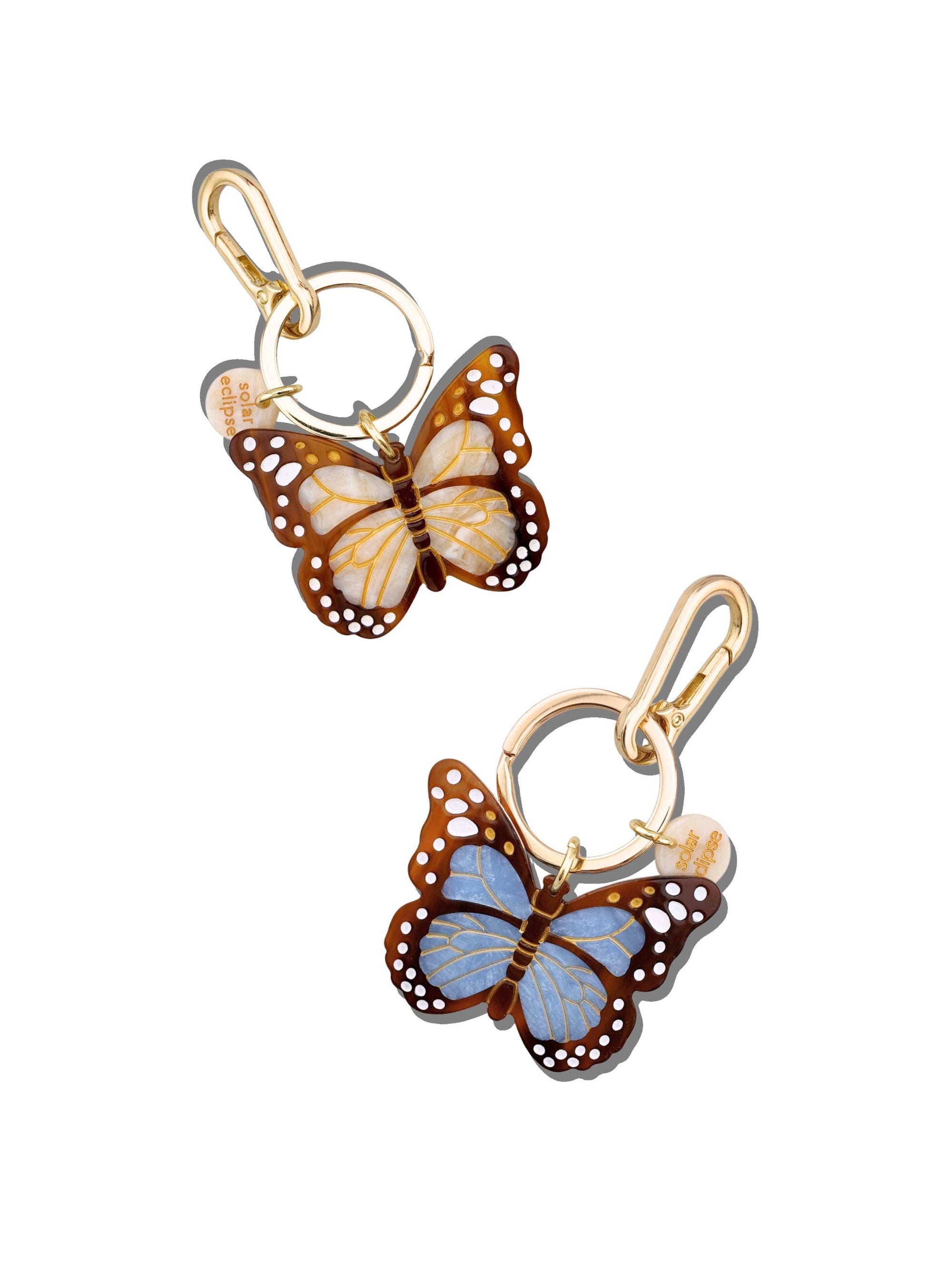 Hand-painted Monarch Bag Charm + Keychain