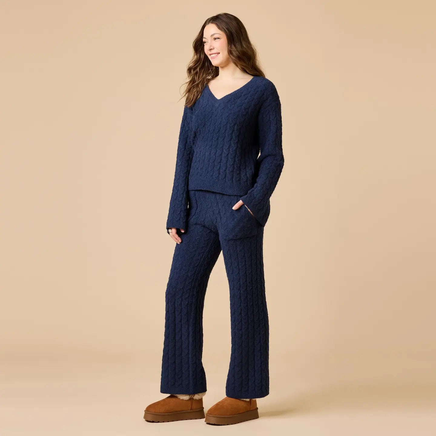 Marshmallow Cable Knit Lounge Set
