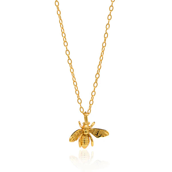 Tiny Gold Bee Necklace