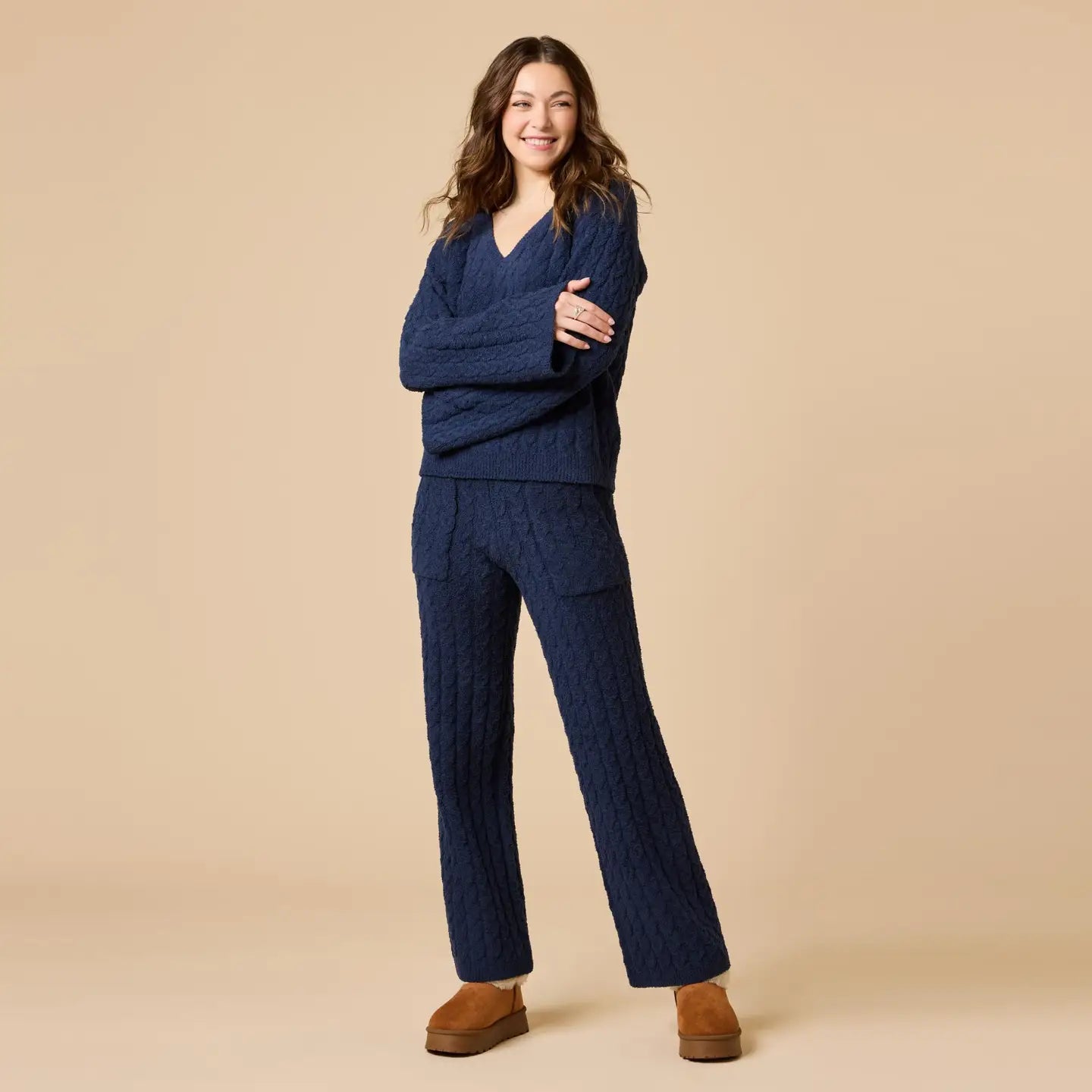 Marshmallow Cable Knit Lounge Set