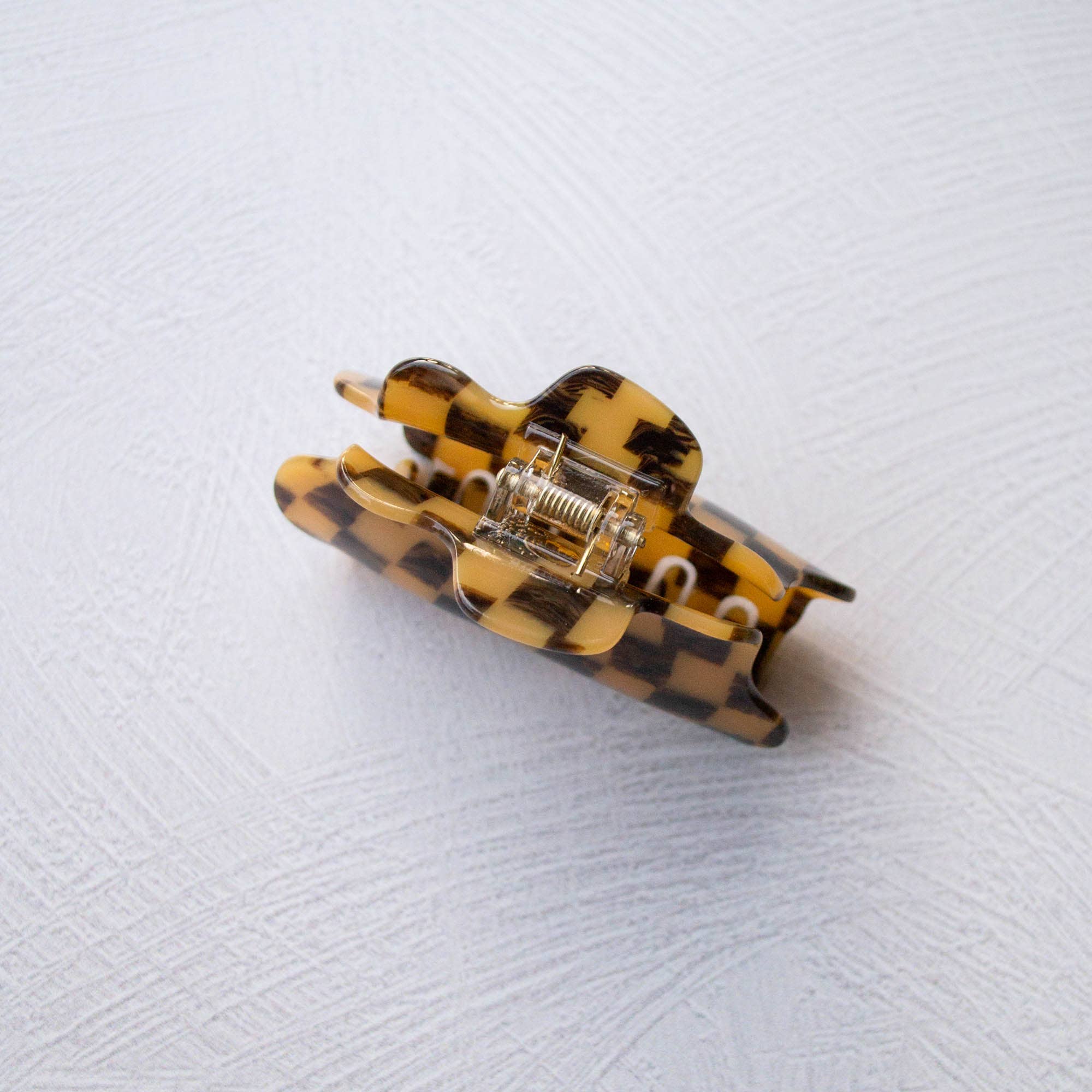 Eco Cloud Checkerboard Hair Claw Clip