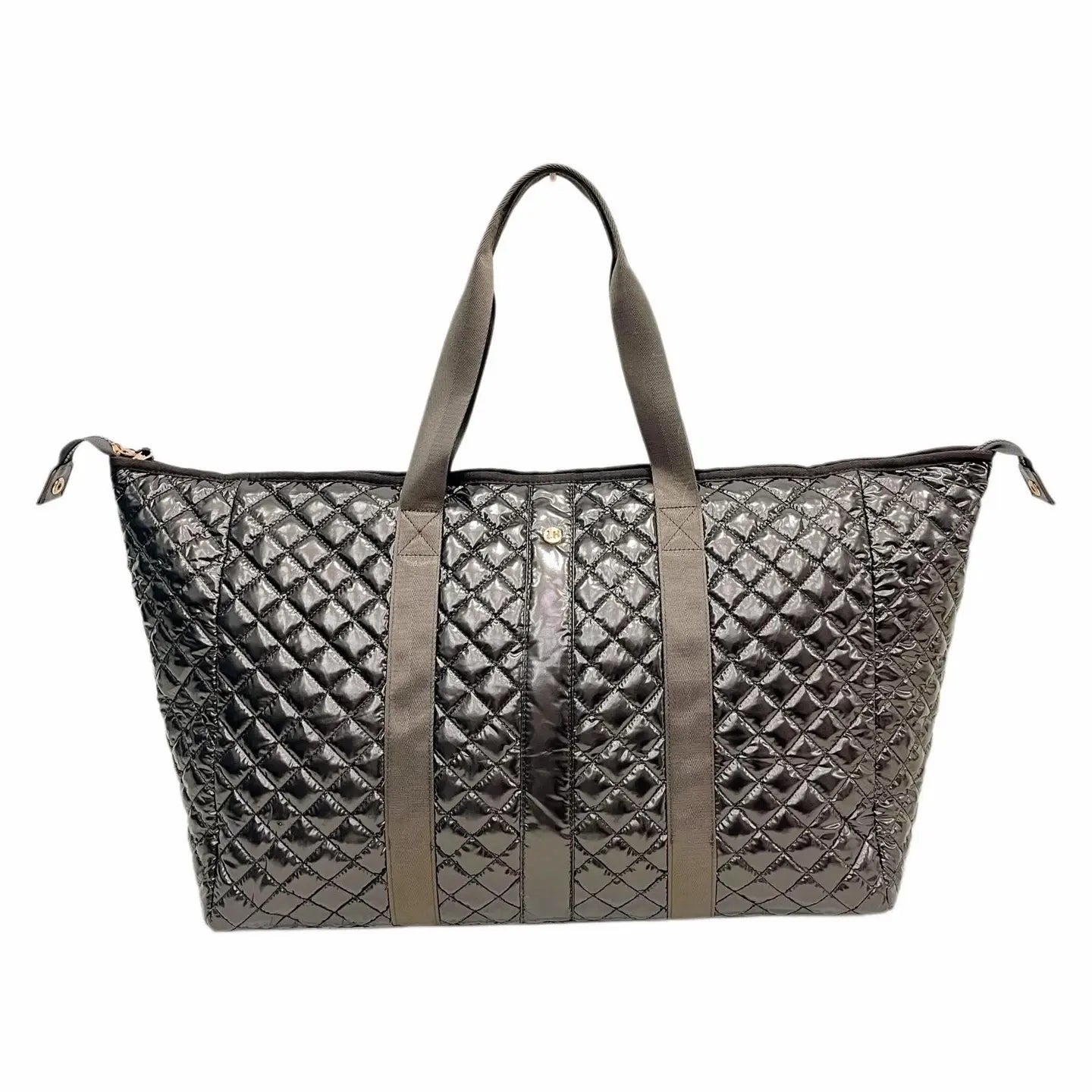 Quilted Diamond Weekend Bag - Espresso