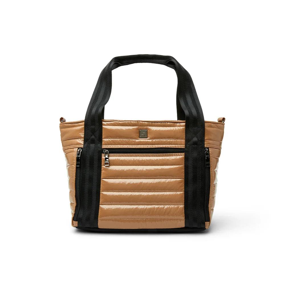 Junior Jetset Wingman Mini Tote - Glossy Caramel