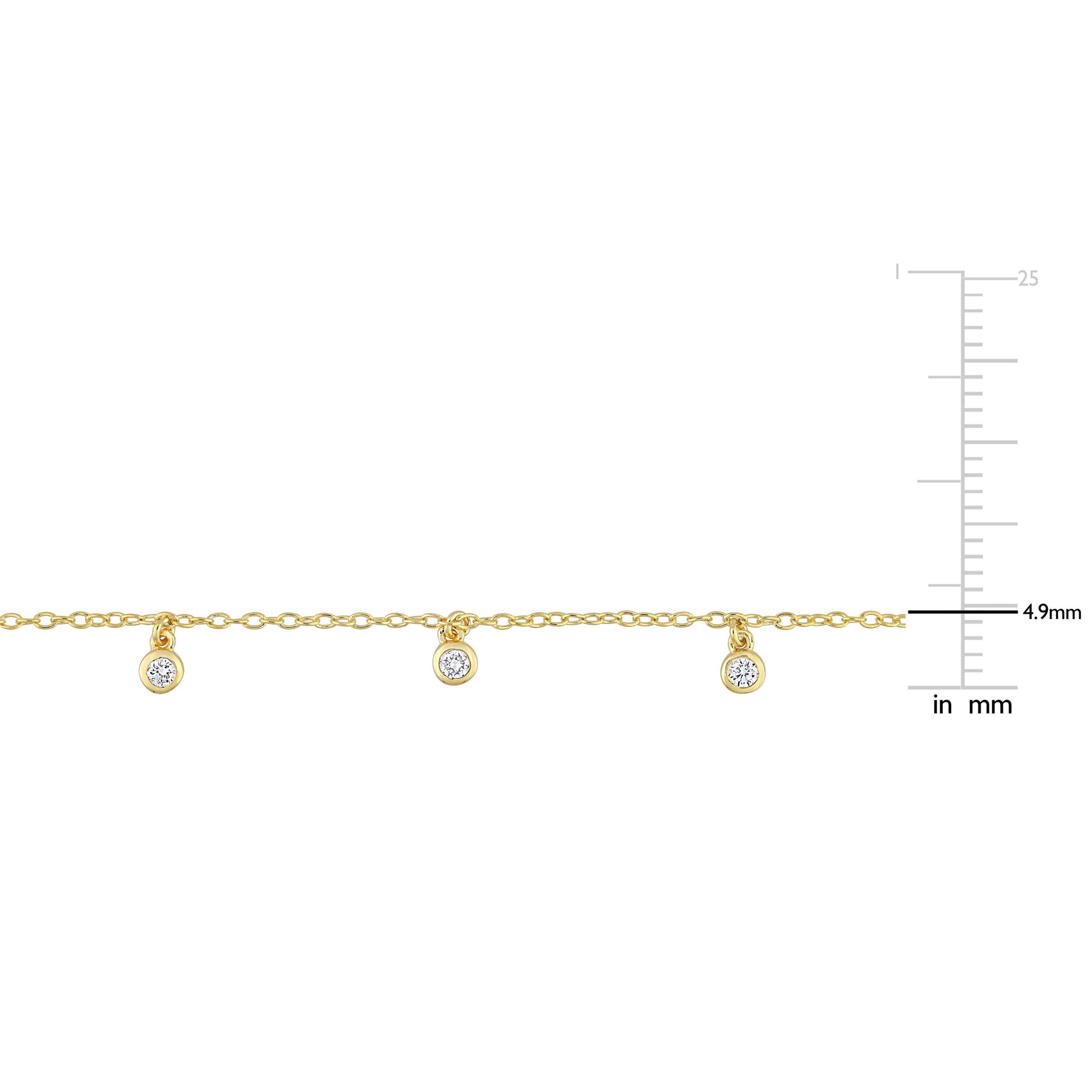 Diamond Bezel Station Necklace