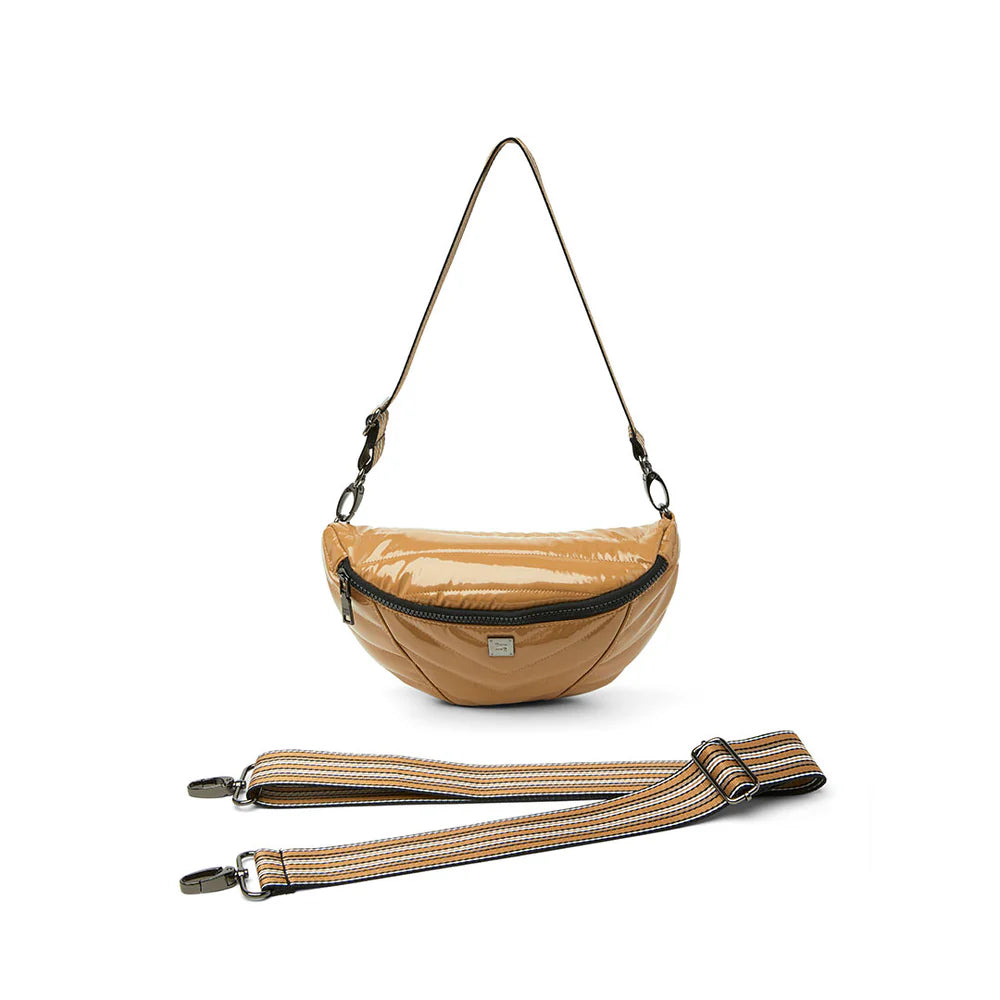 Little Runaway Sling Bag - Camel Patent