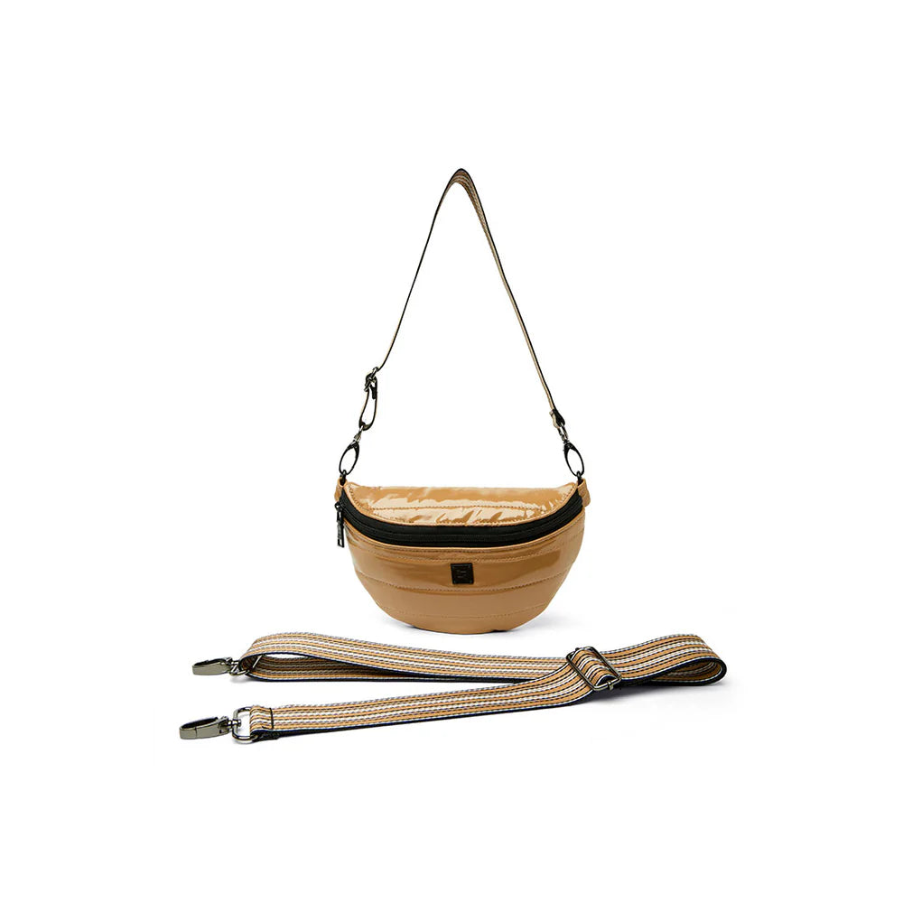 Shining Star Sling Crossbody - Camel Patent