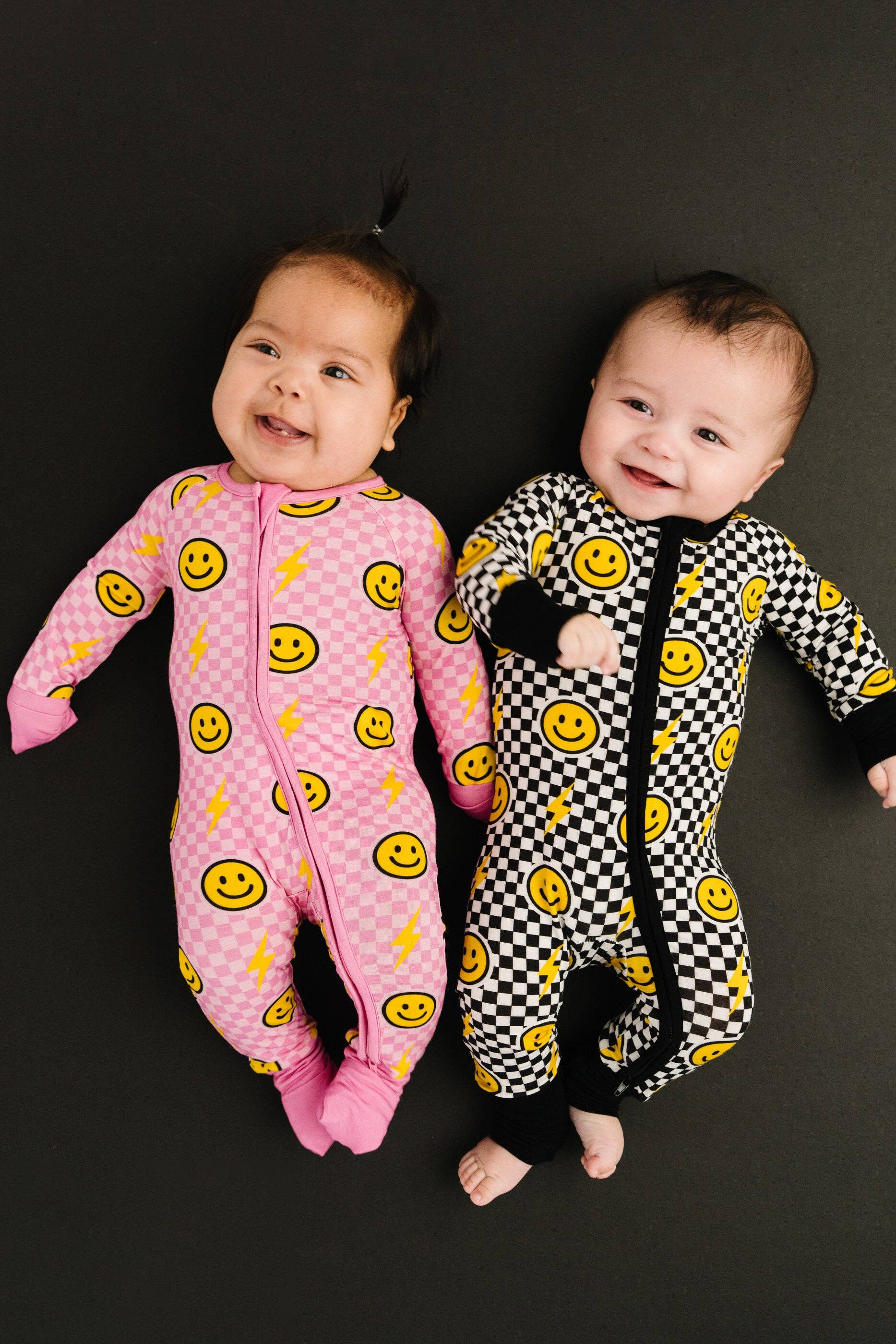 Baby Bamboo Sleeper - Pink Bolt Check