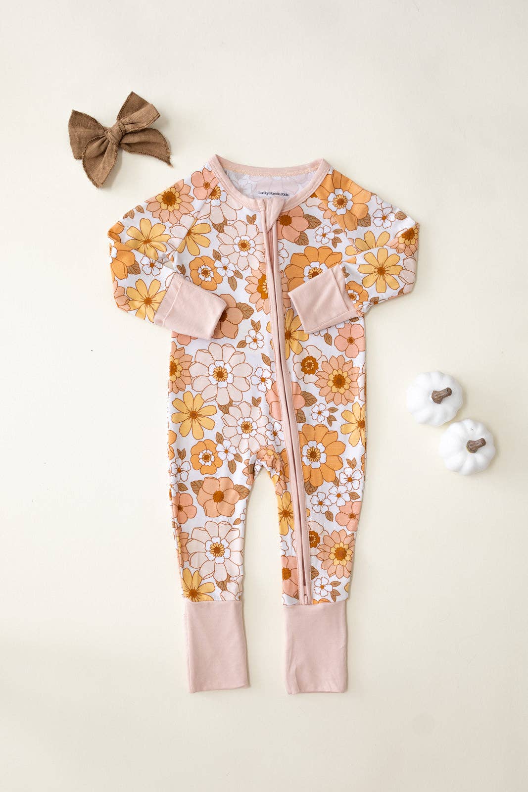 Bamboo Zip Romper |  Sweet Blossom