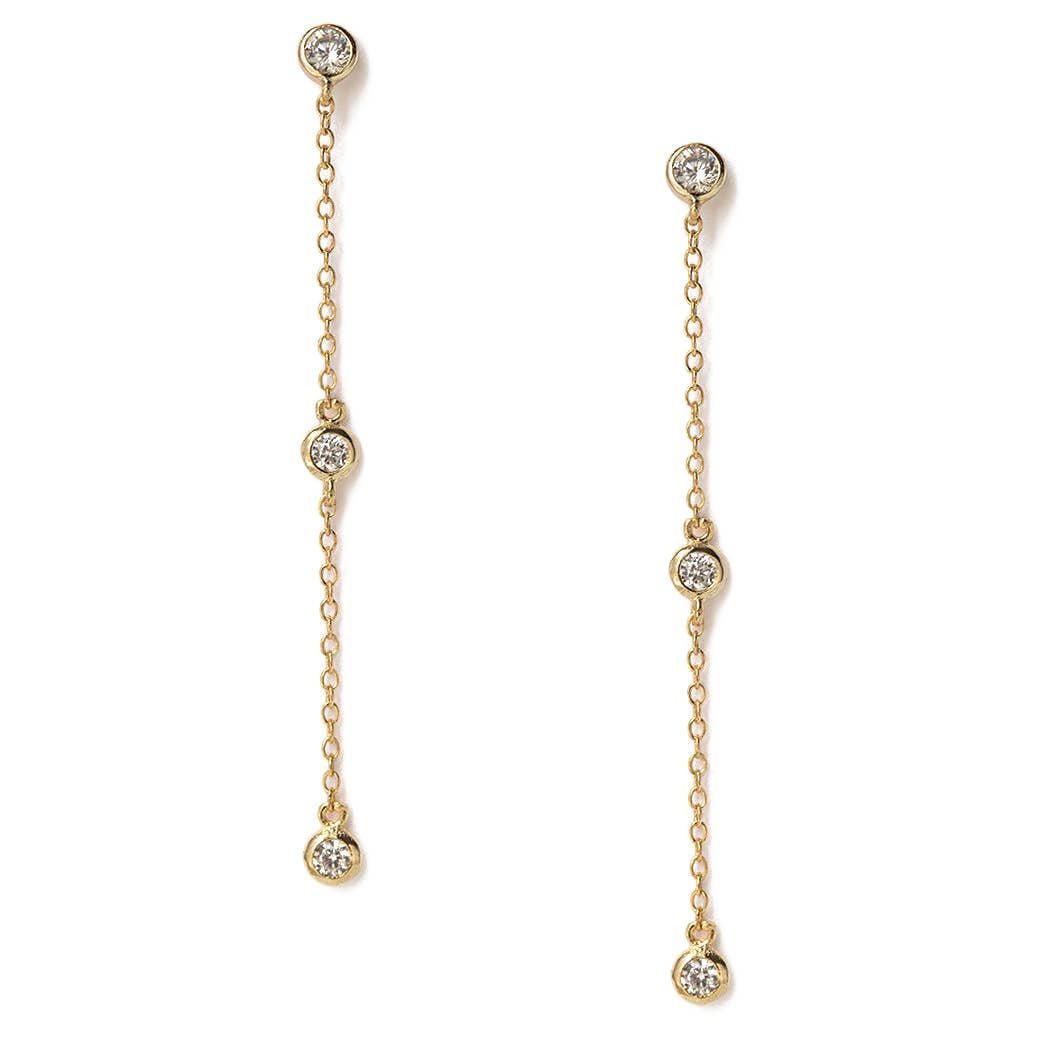 Bezel Drop Earrings