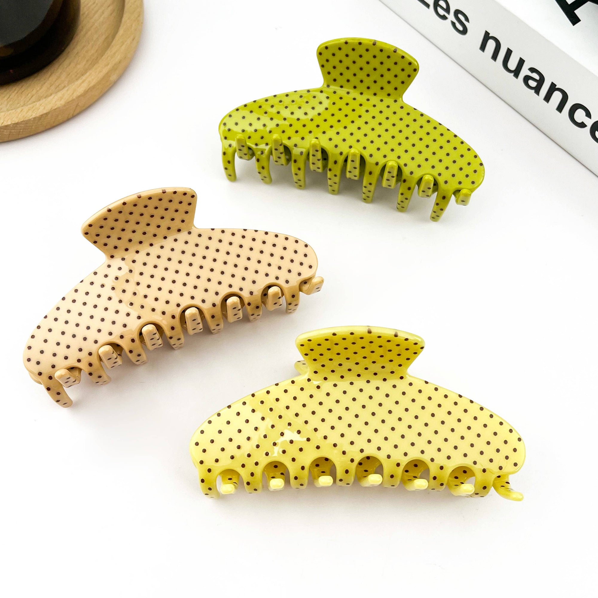 Polka Dot Hair Claw Clip