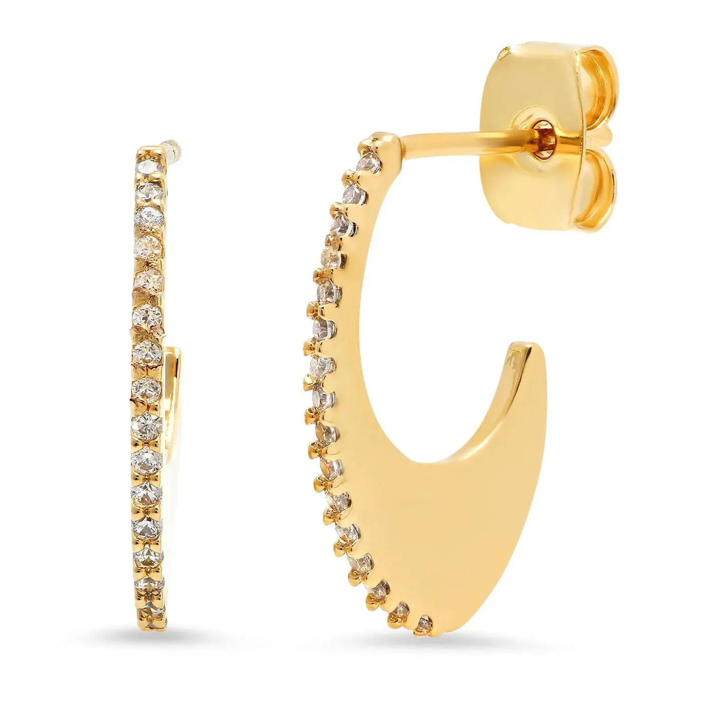 Pave Accents Oval Huggie