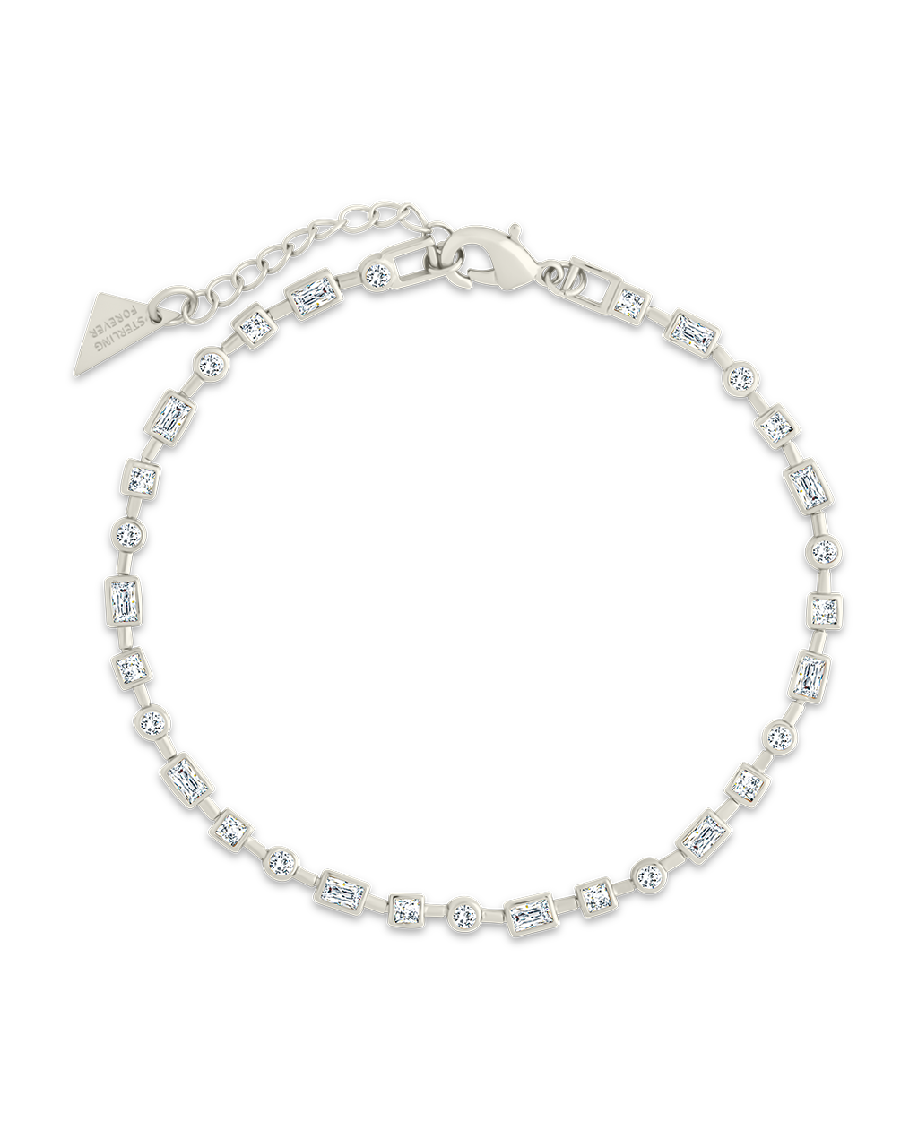 Staggered Stone Tennis Bracelet