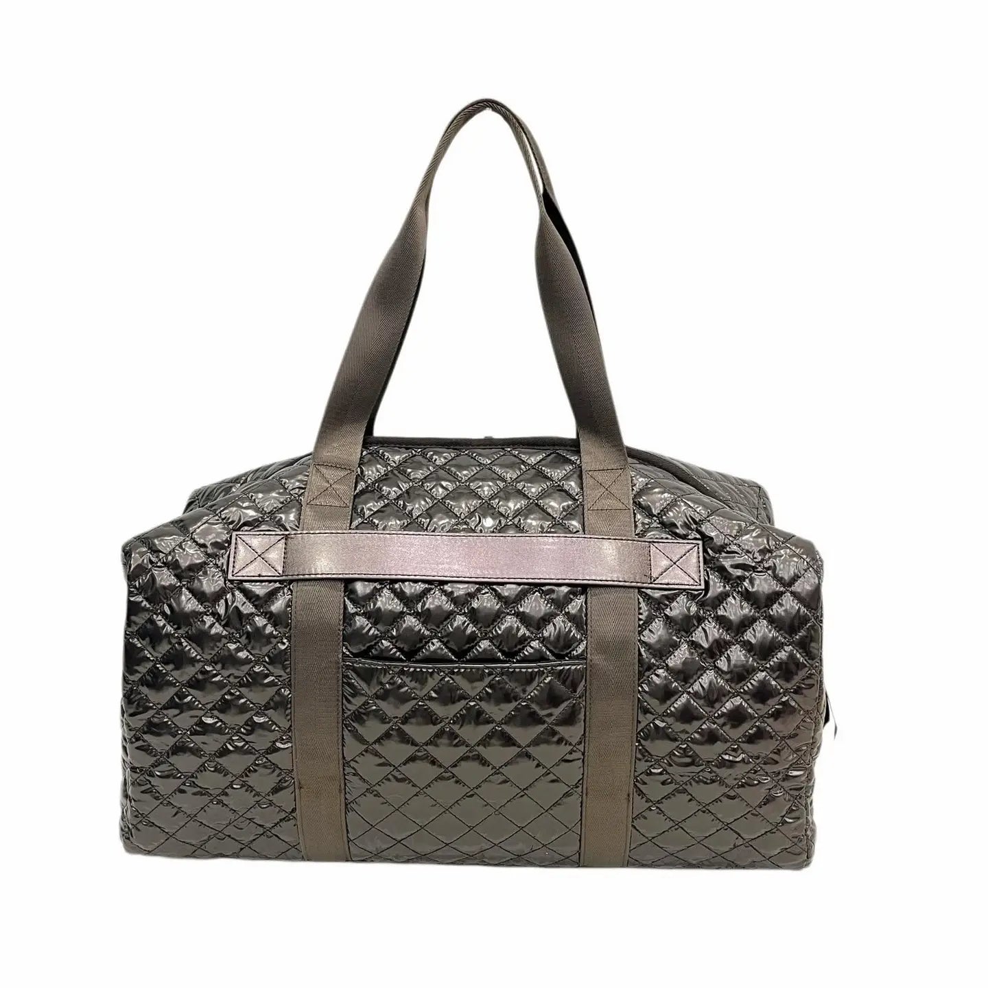Quilted Diamond Weekend Bag - Espresso