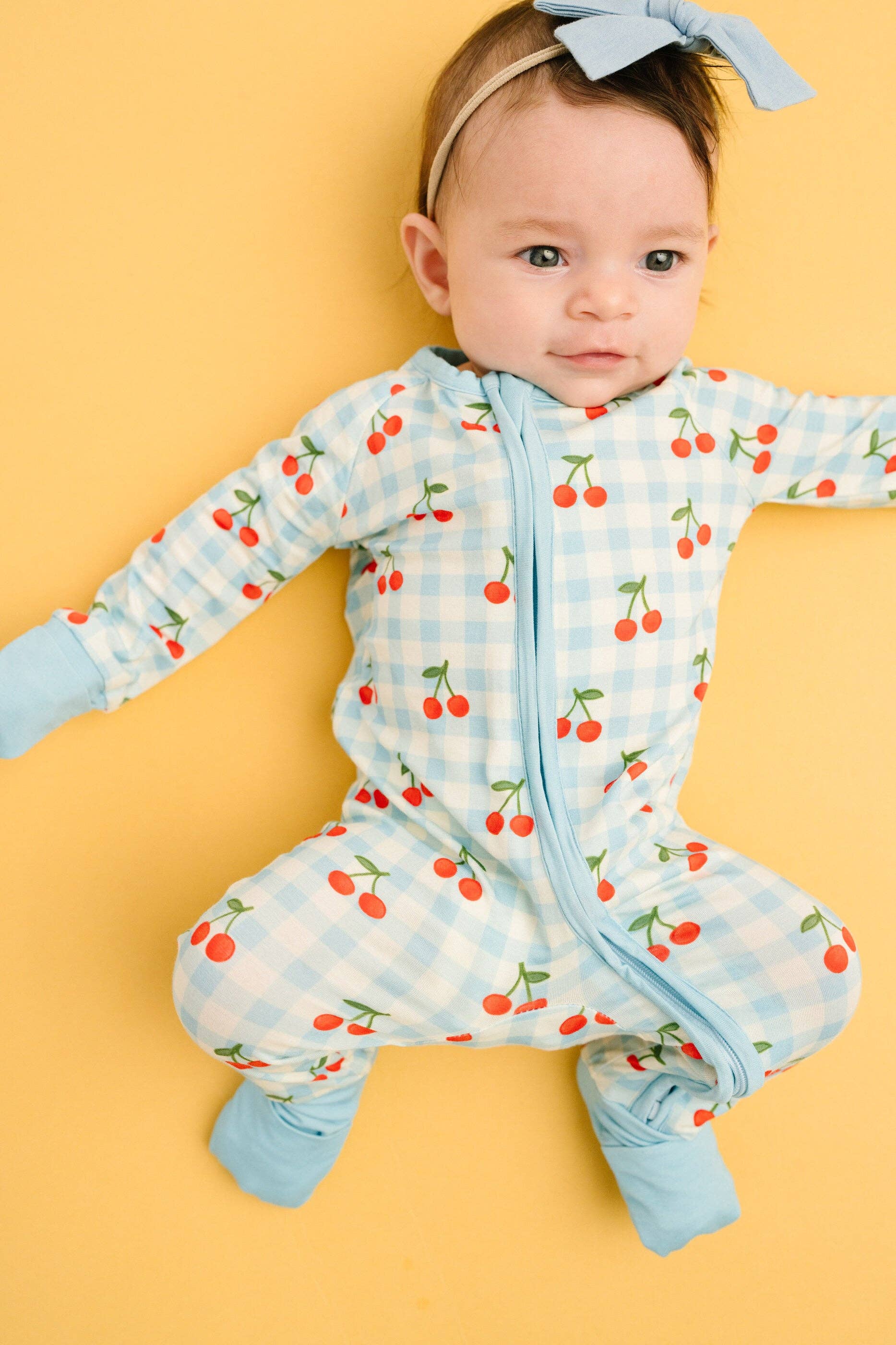 Baby Bamboo Sleeper - Cherry Picnic