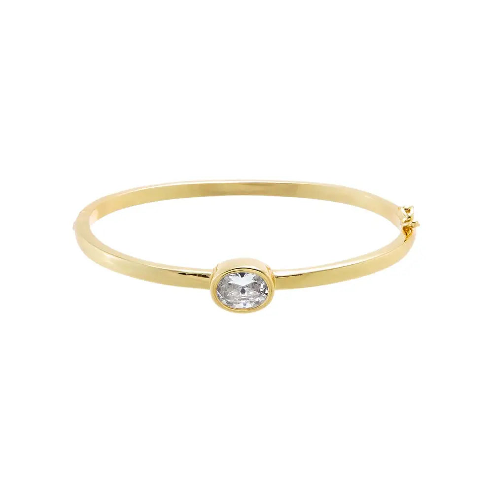 Oval Bezel Bangle