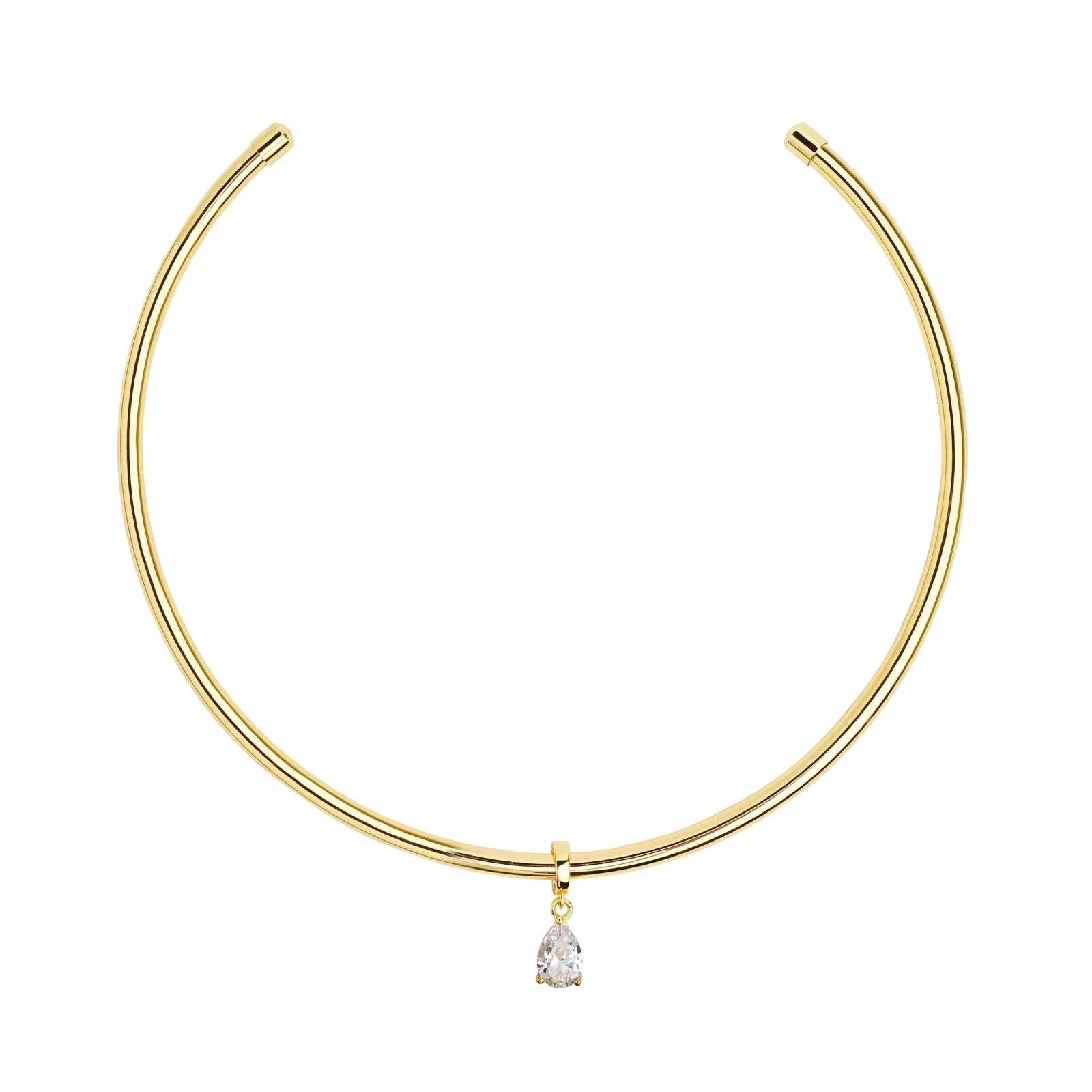 Pear Cut Necklace Cuff