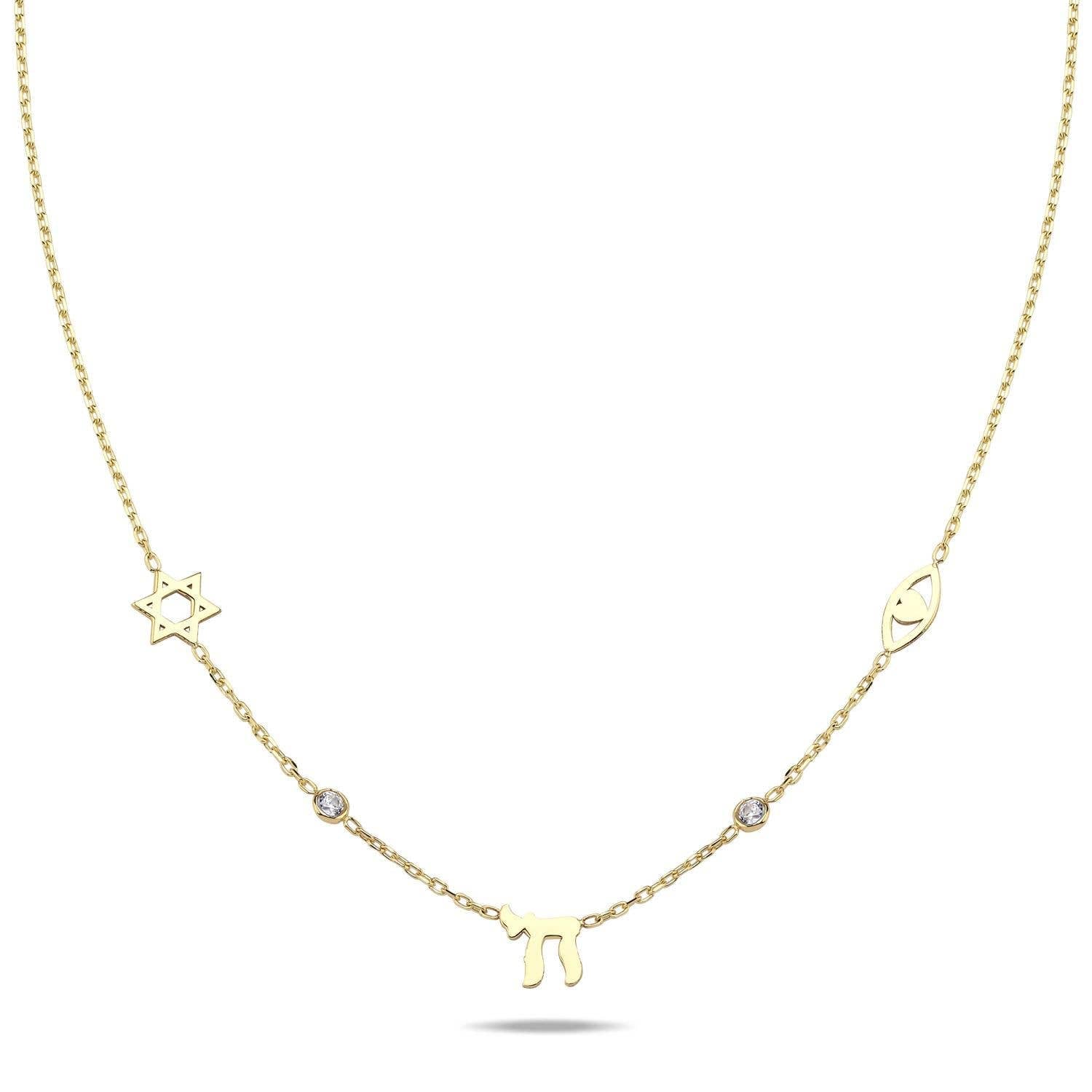 Gold Judaica Necklace