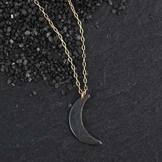 Tiny Crescent Moon Necklace