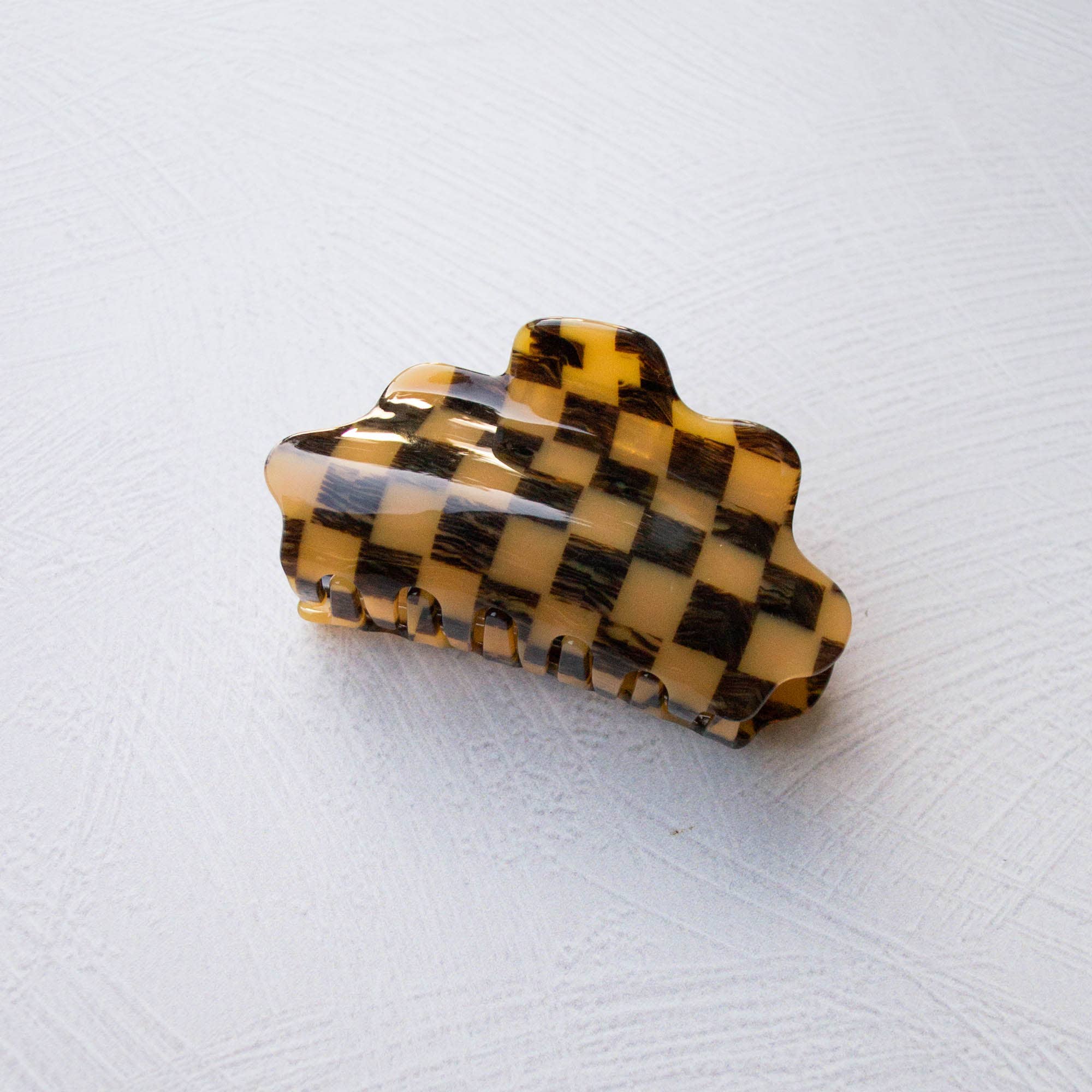 Eco Cloud Checkerboard Hair Claw Clip