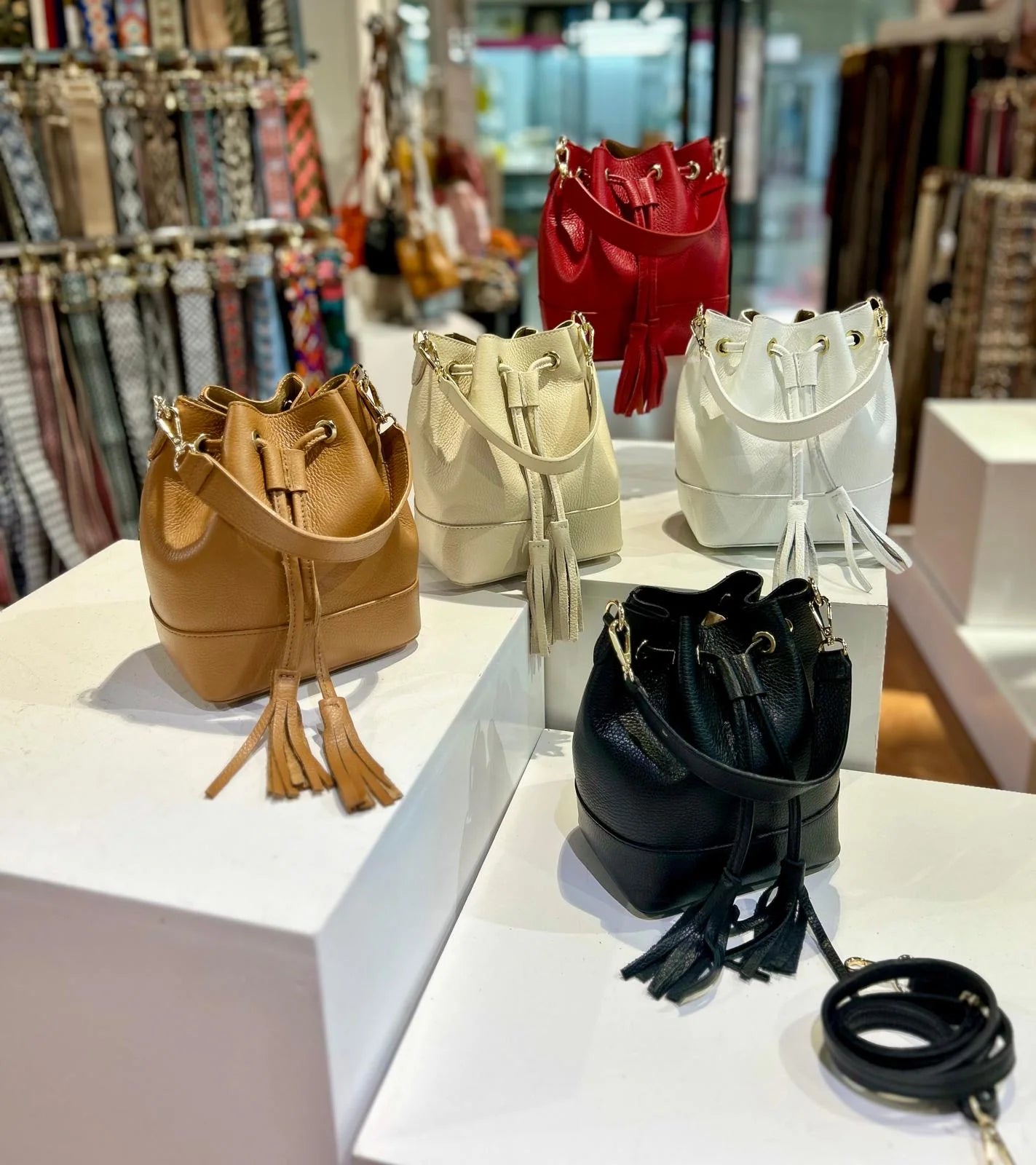 Italian Leather Bucket Bag