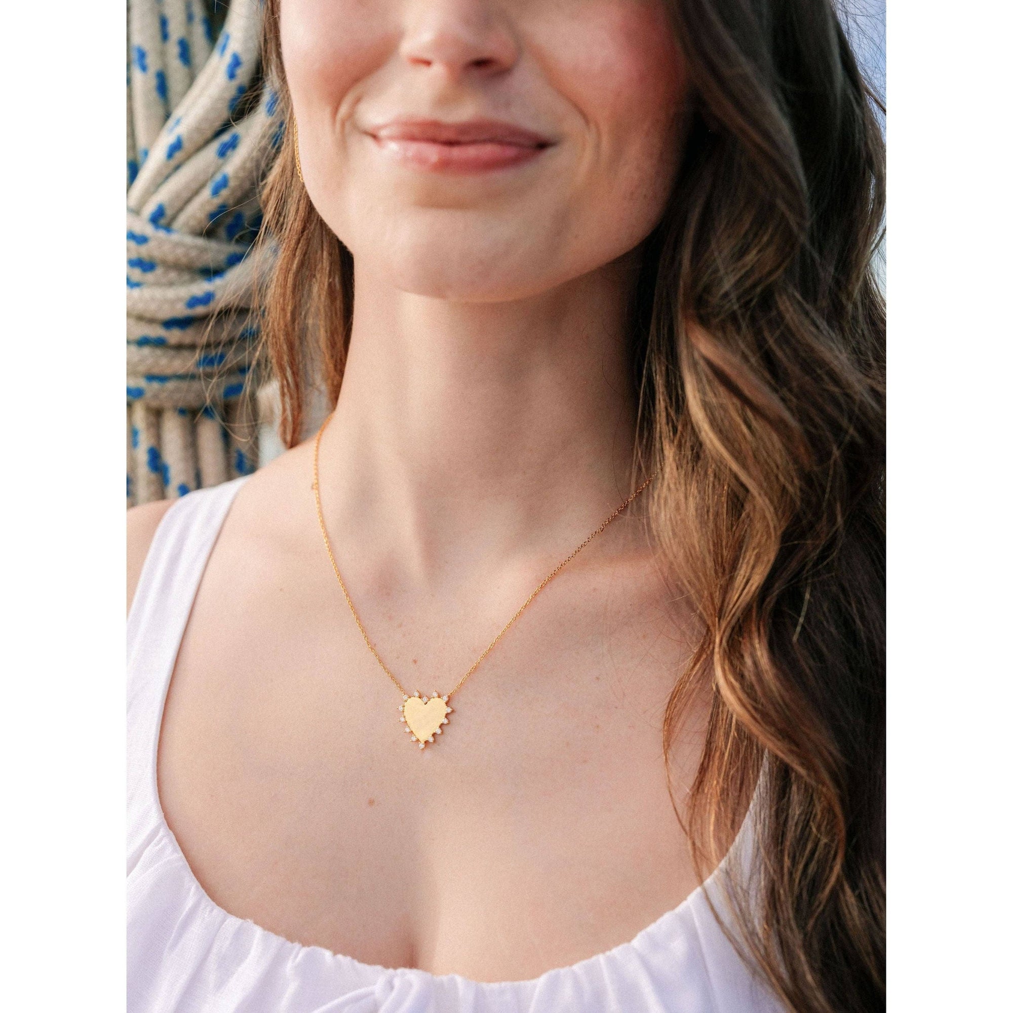 Shara 18K Heart Necklace