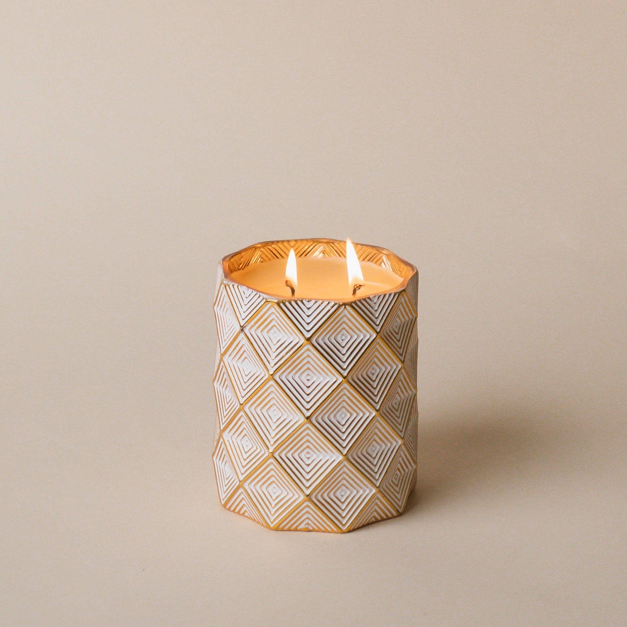 Gilded Pear Gold Décor Candle