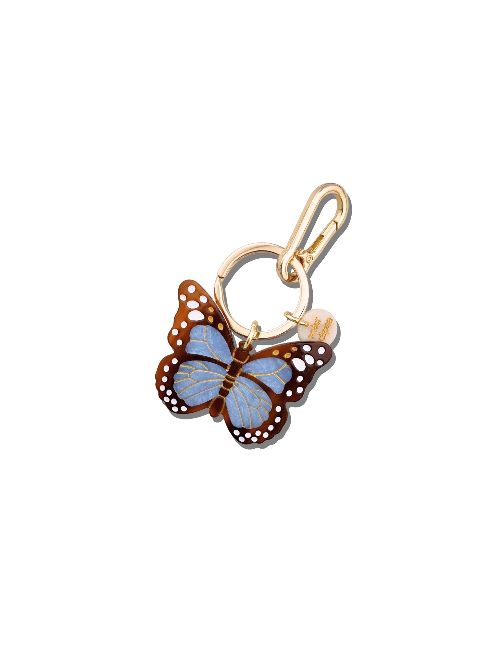 Hand-painted Monarch Bag Charm + Keychain