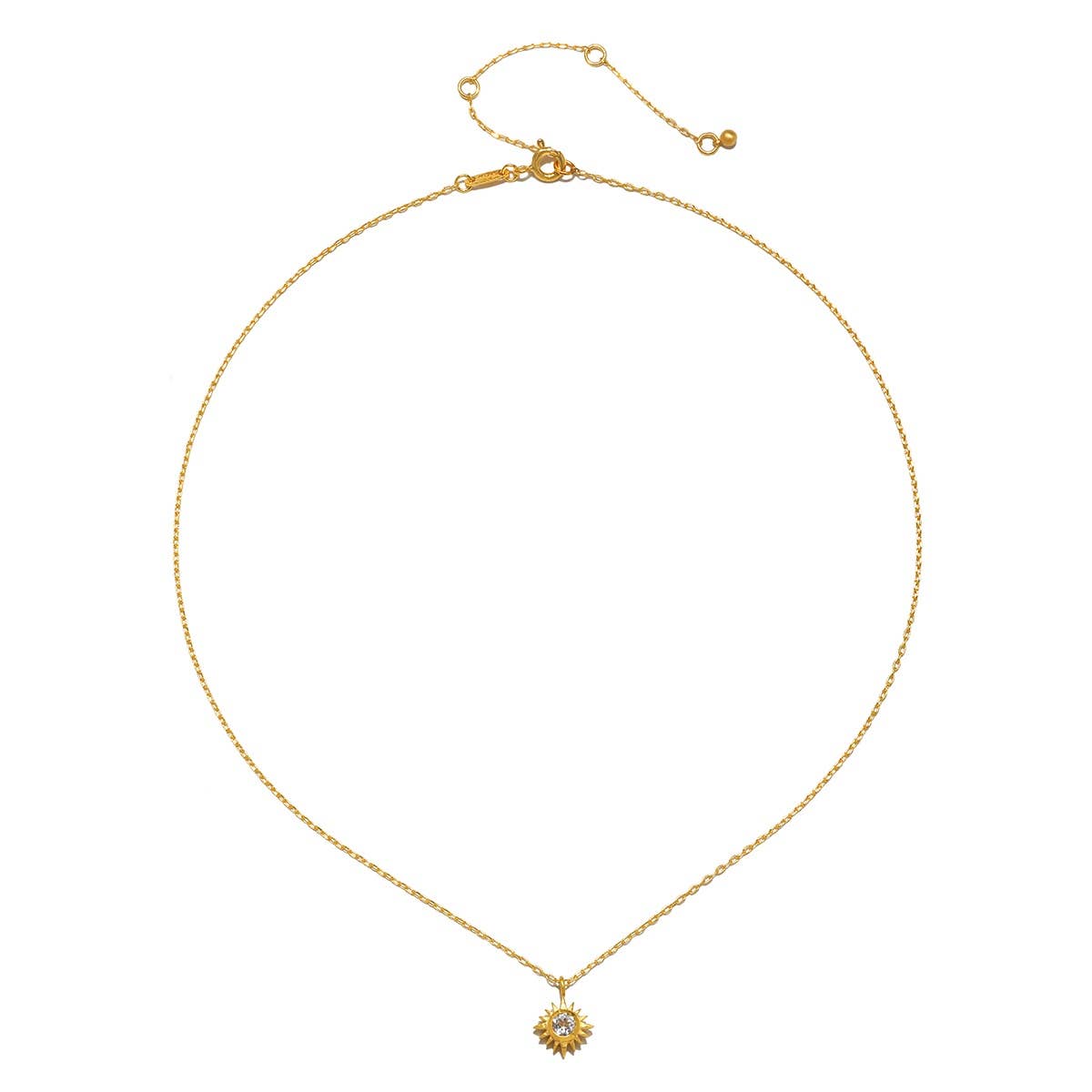 Clarity White Topaz Starburst Necklace