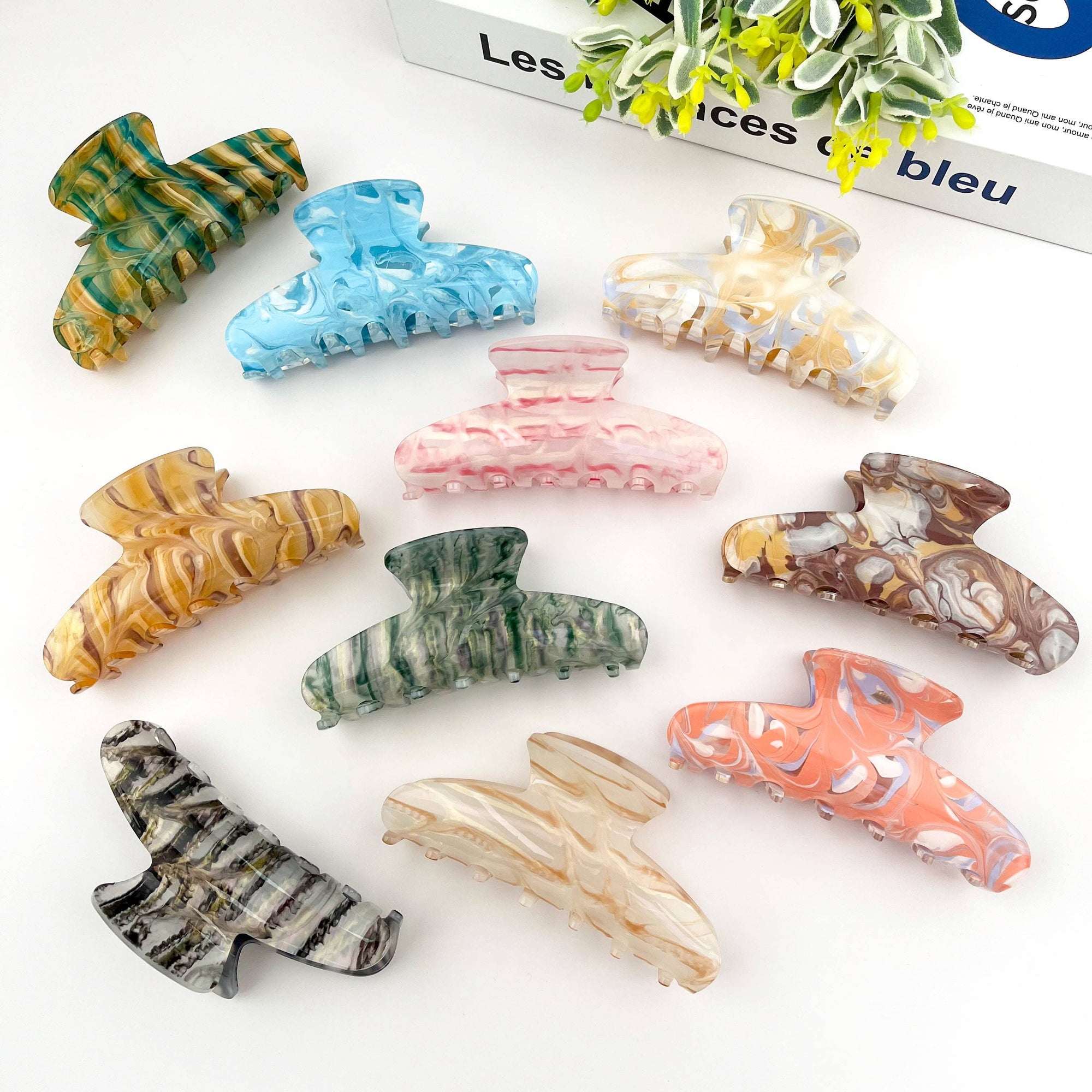 Swirl Ink Claw Clip