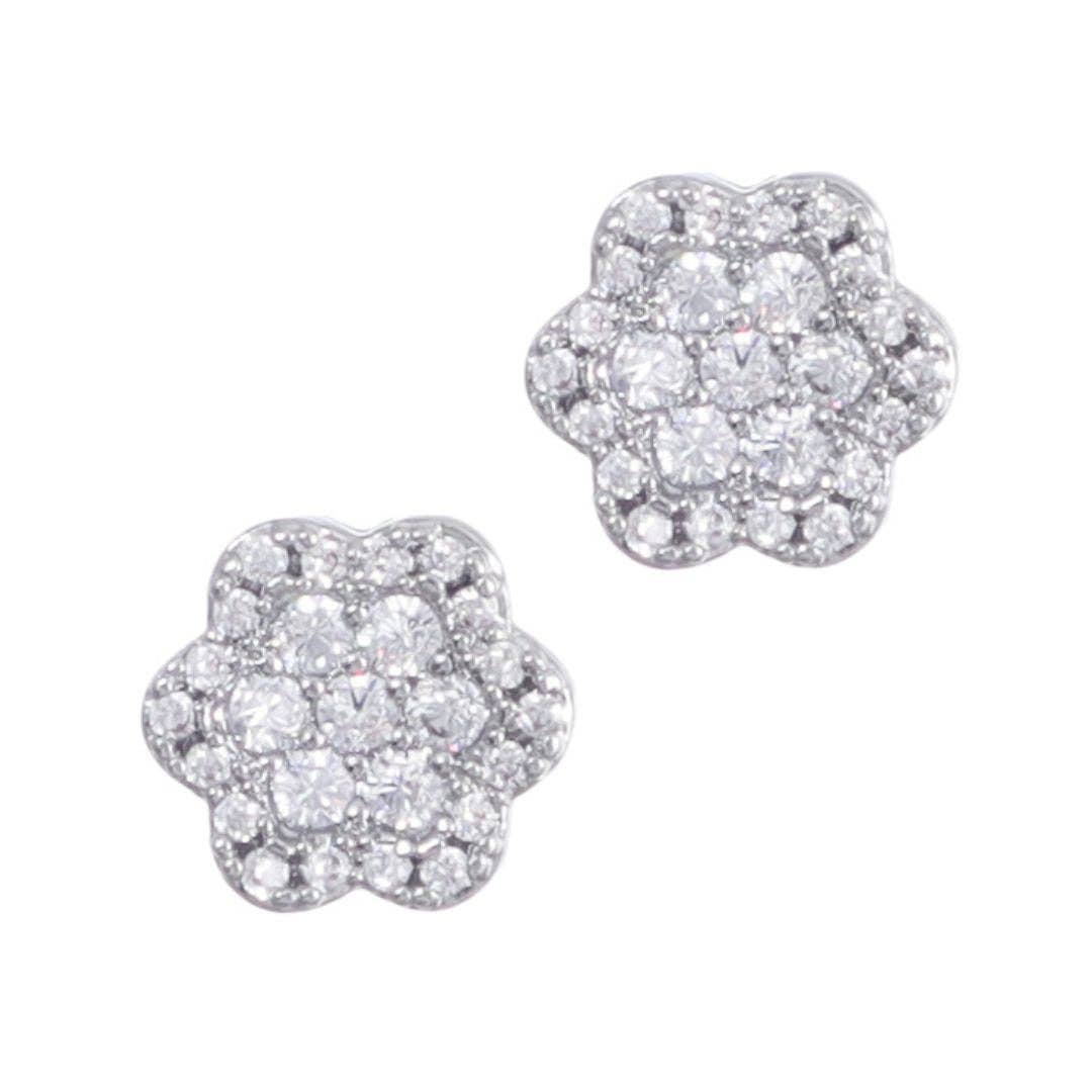 Flower Halo Stud Earrings