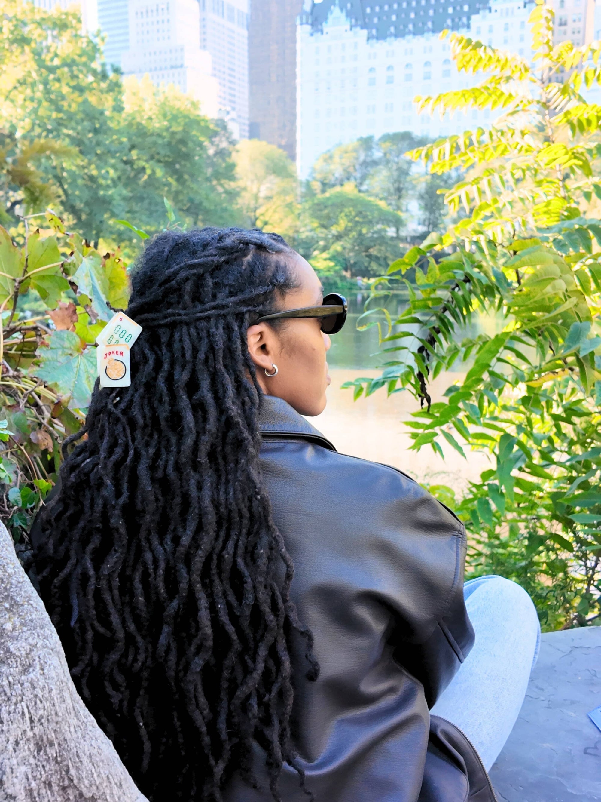 Hand-painted Mahjong Hair Clip