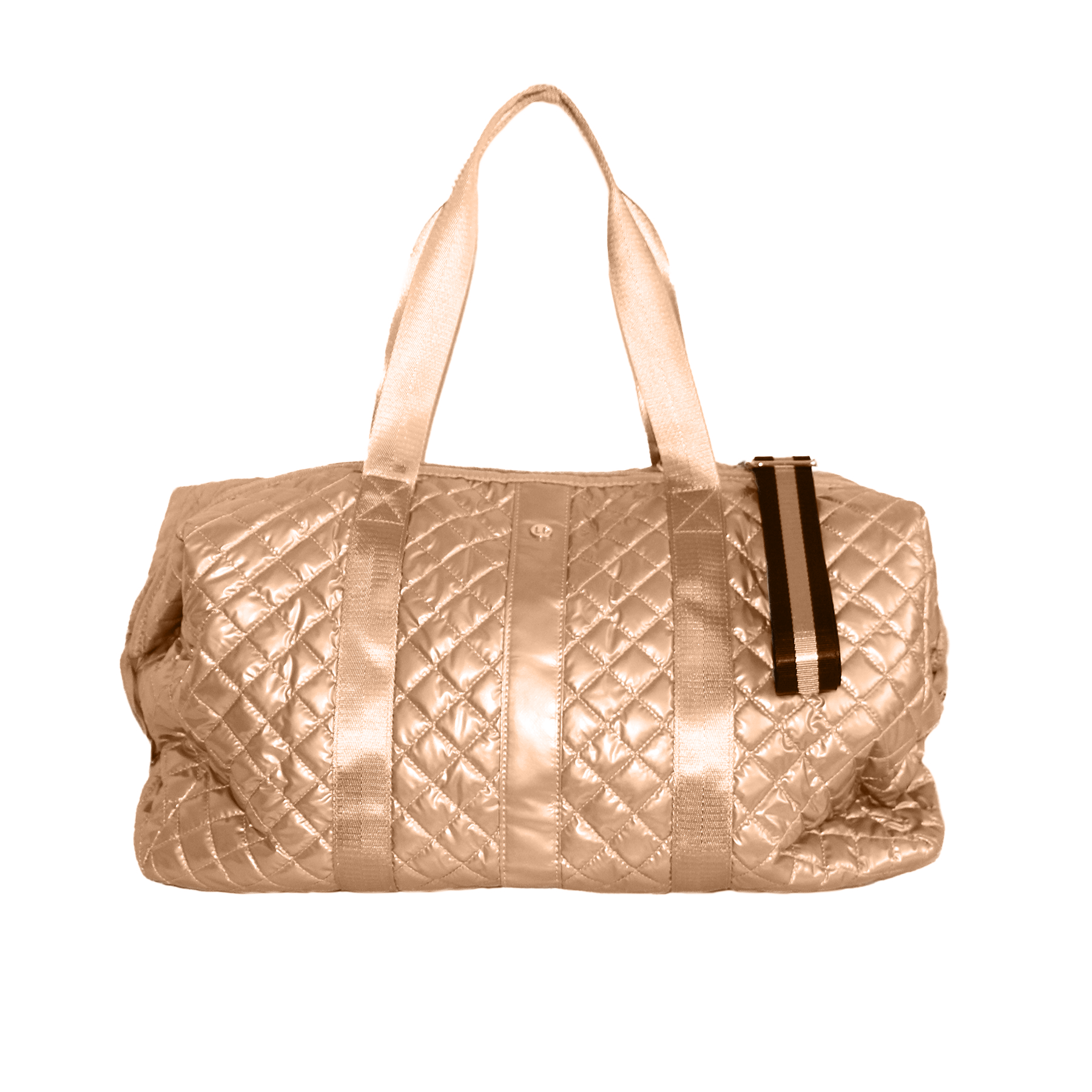 Quilted Diamond Weekender Bag - Glossy Copper