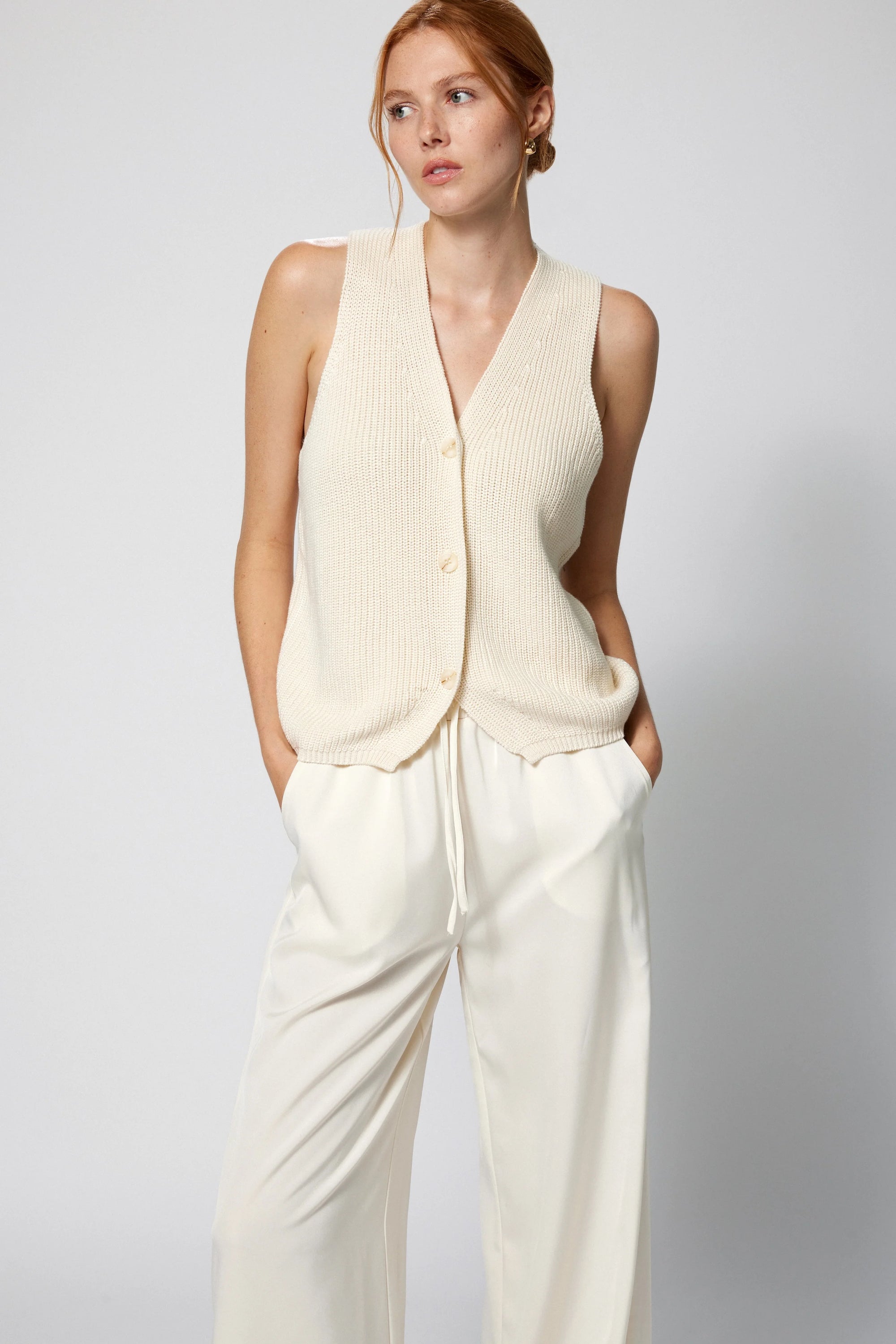 Ivory Knit Vest