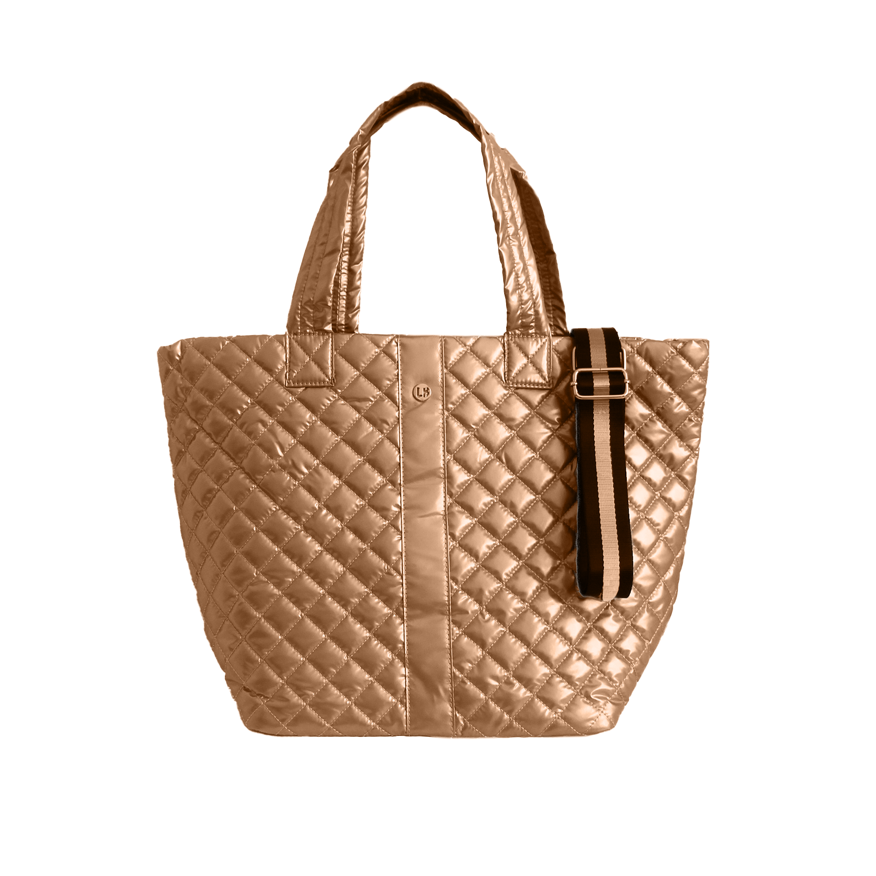 The Quilted Diamond Tote - Glossy Copper