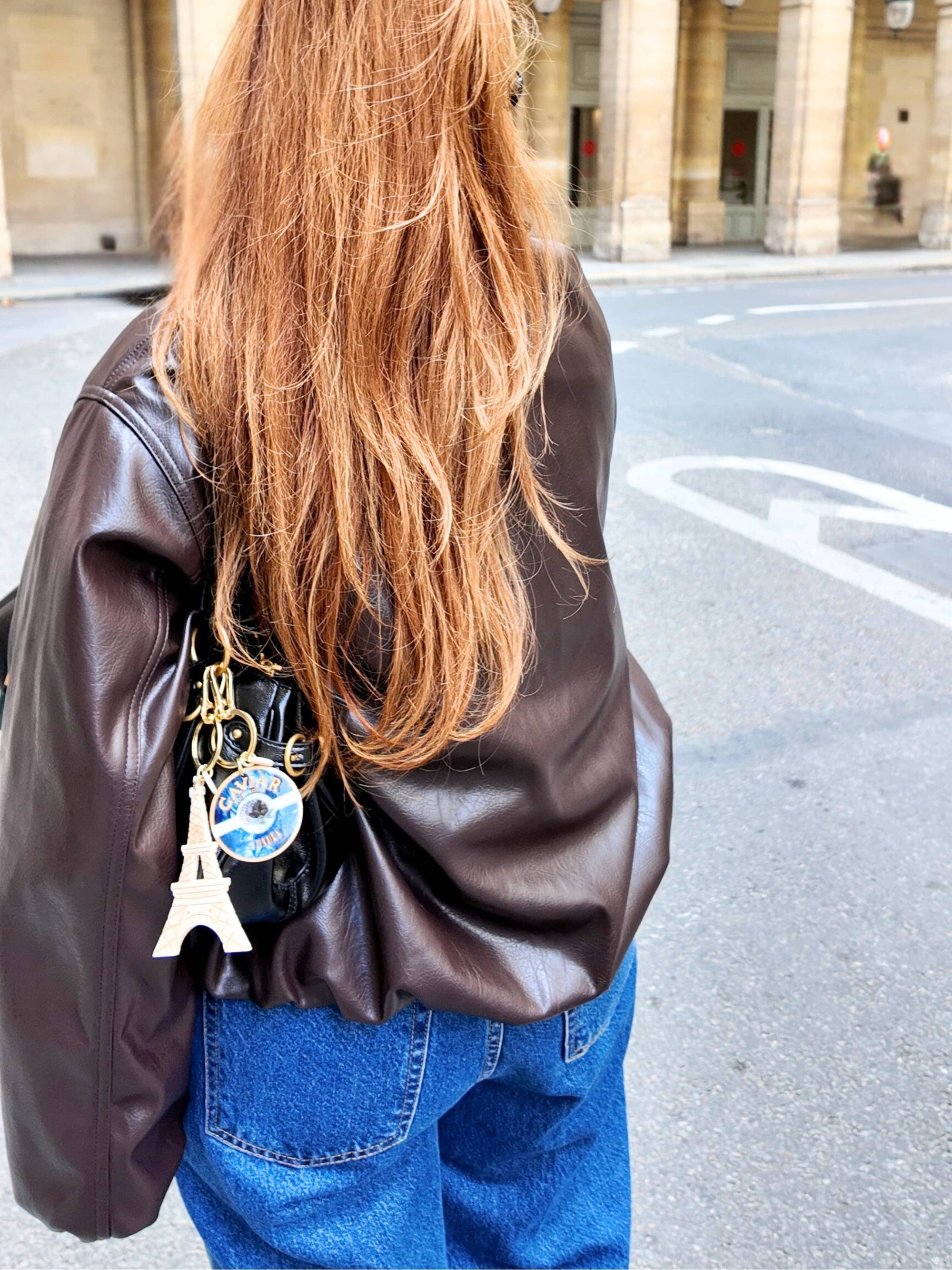 Hand-painted Caviar Bag Charm + Keychain