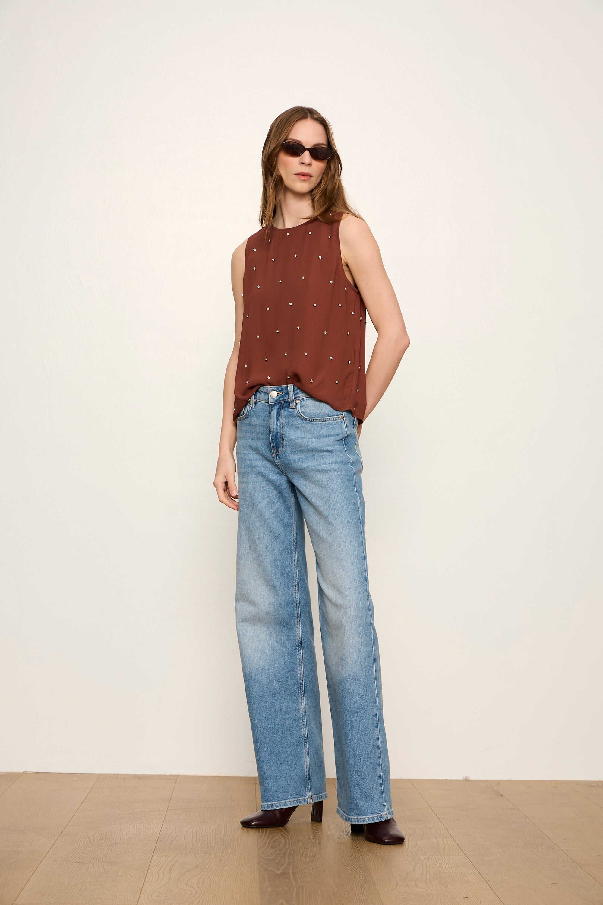 MARGO EMBELLISHED SHELL TOP