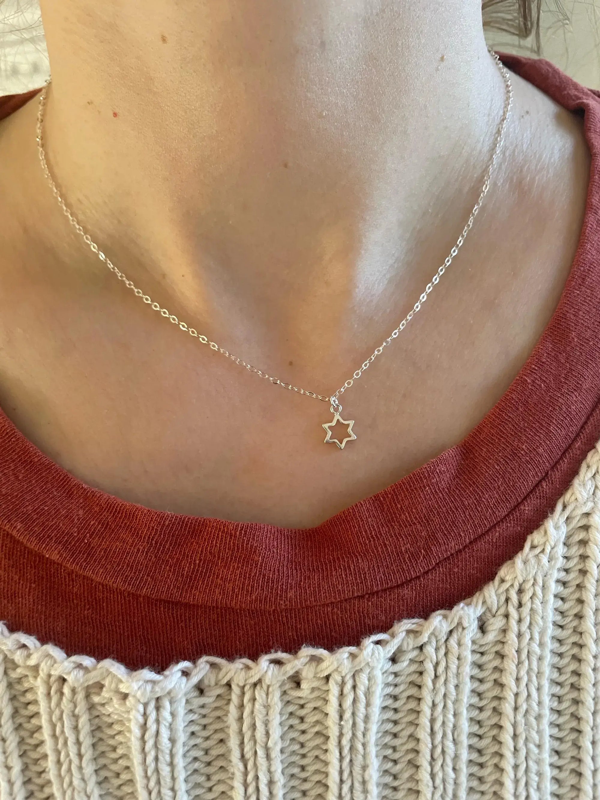 Sterling Silver Star of David Necklace