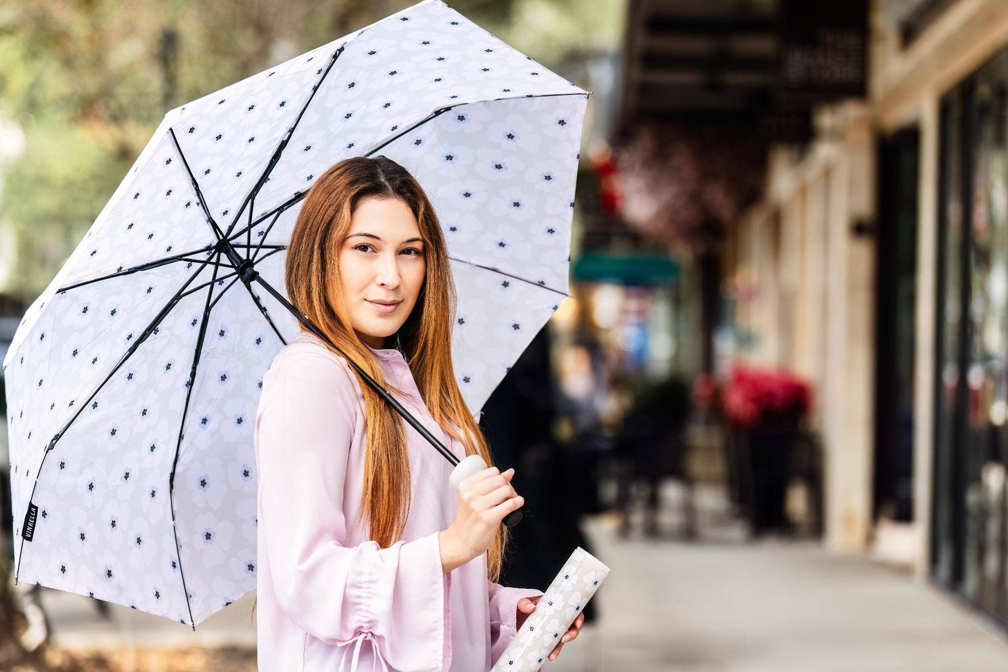 Wine Bottle Umbrella -Nikki on Grey